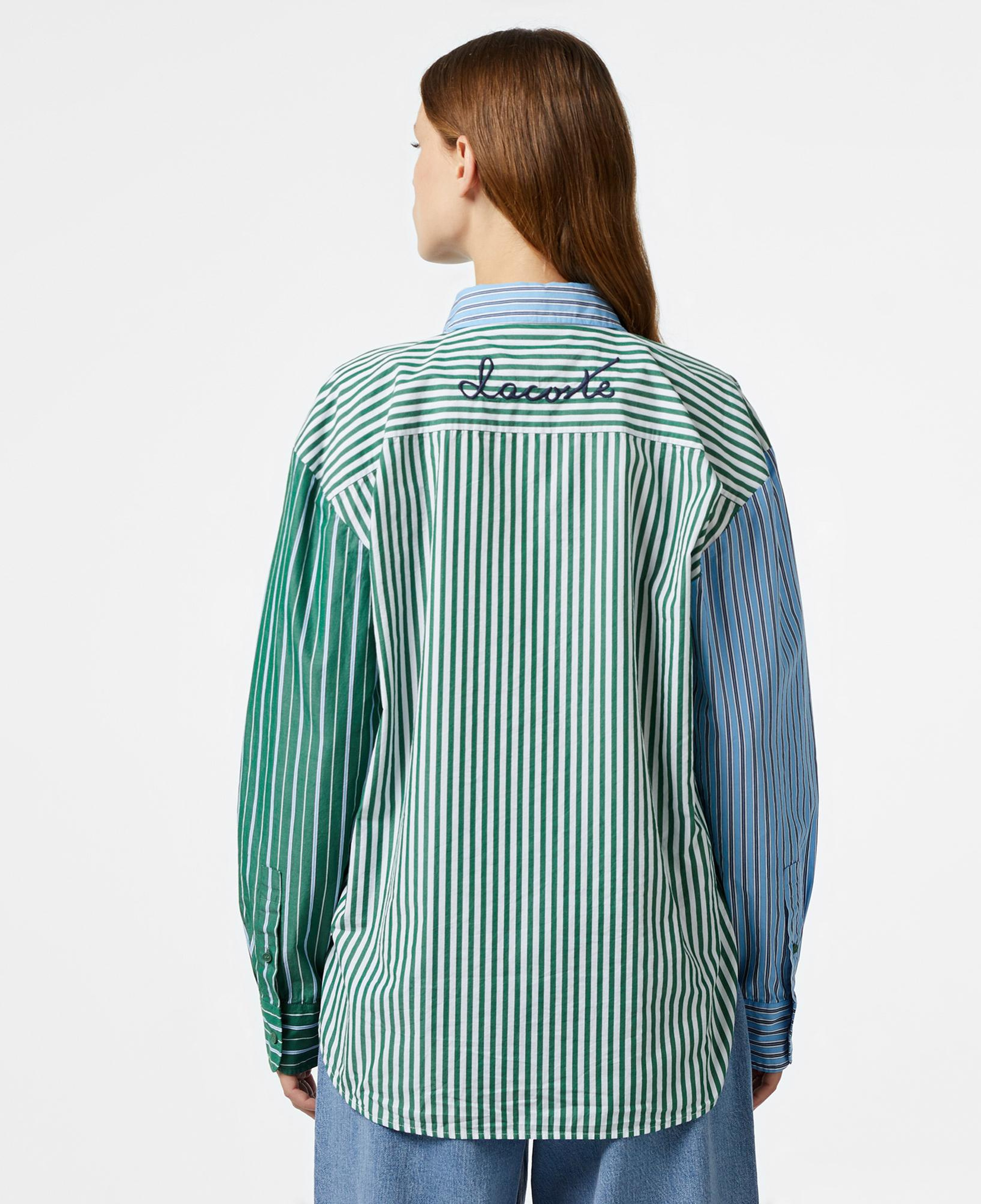 Kadın Loose Fit Çizgili Renkli Gömlek