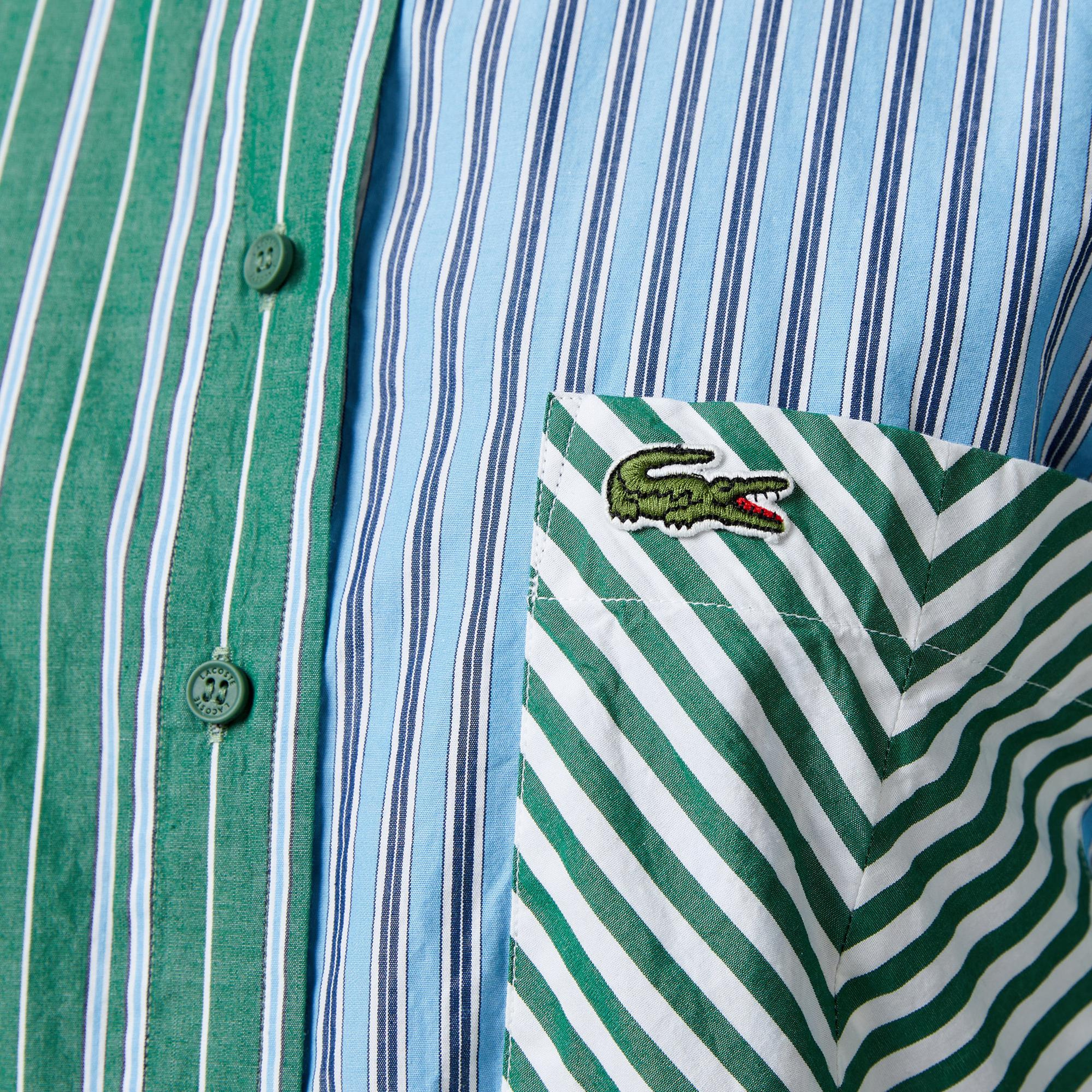 Kadın Loose Fit Çizgili Renkli Gömlek