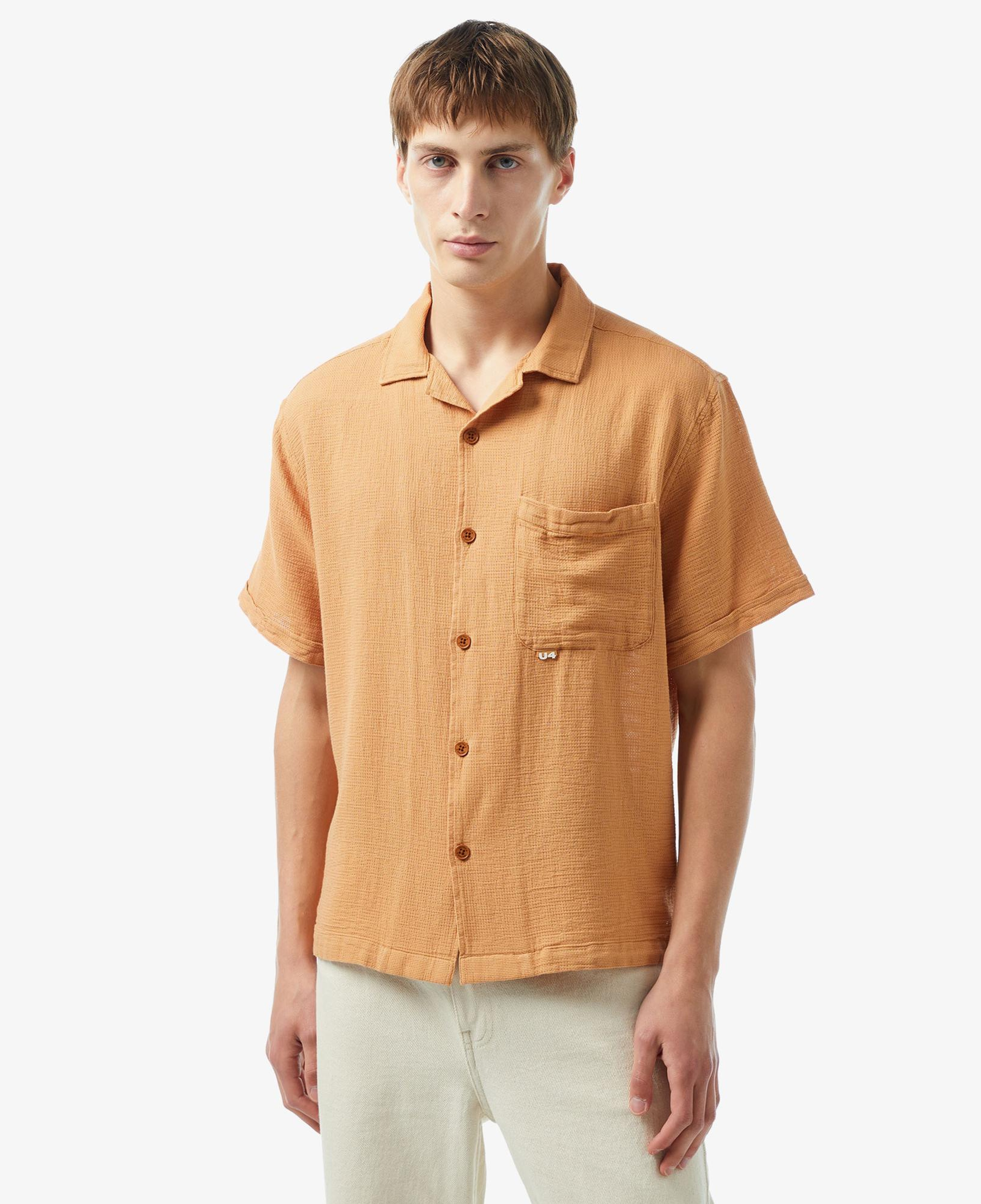 UNITED4 Oversize Erkek Kahverengi Gömlek