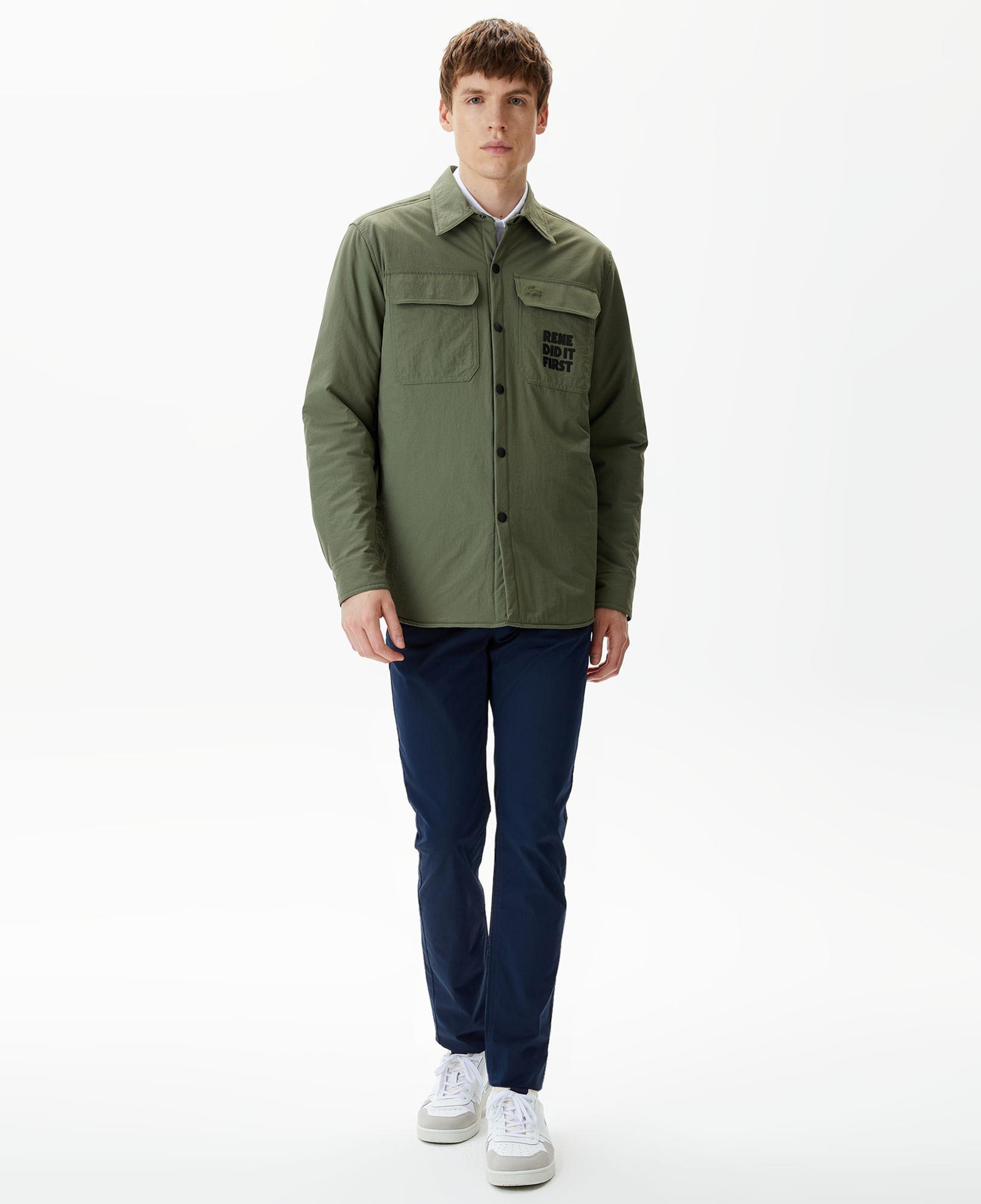 Erkek Regular Fit Baskılı Haki Gömlek