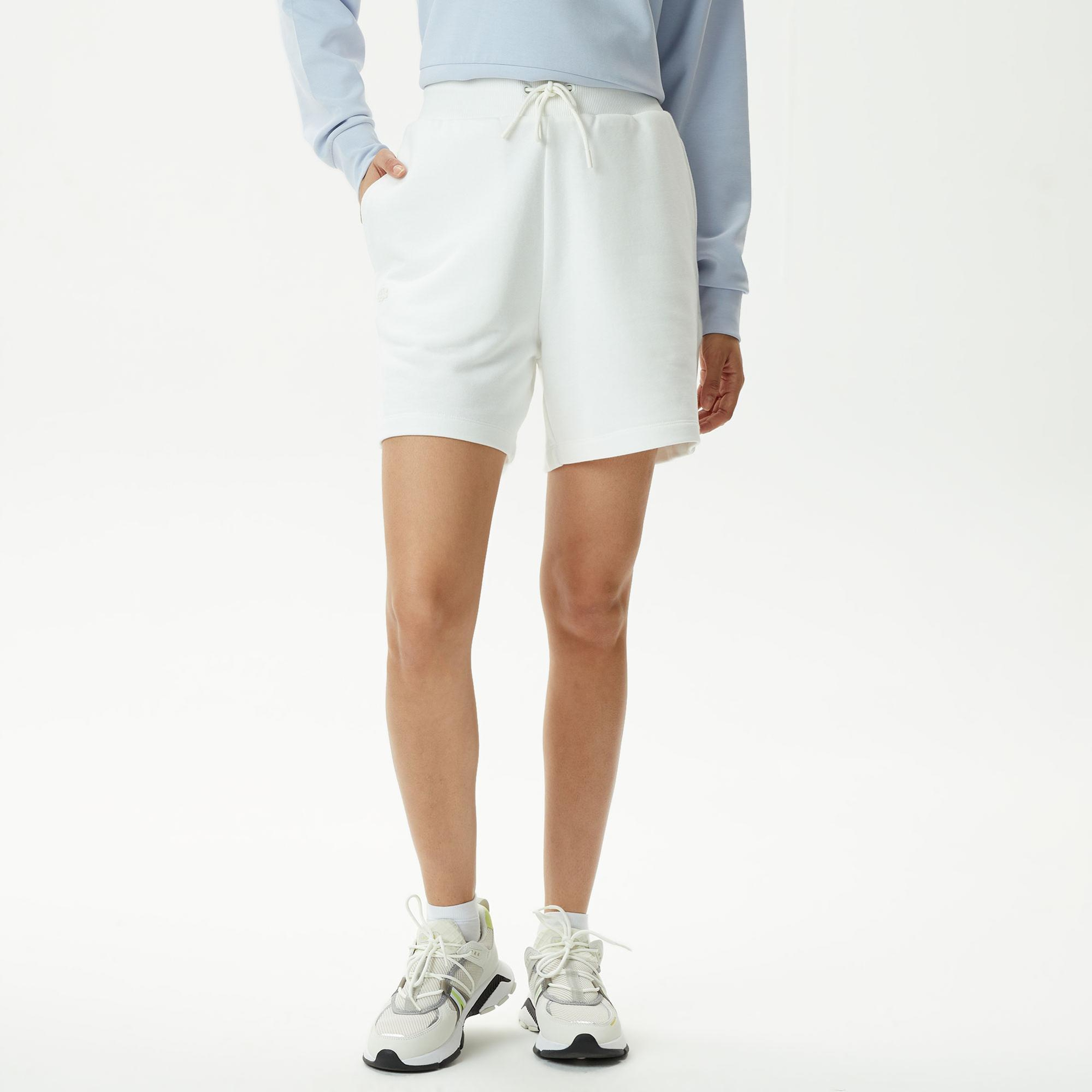 Lacoste Loose Fit Kadın Beyaz Şort