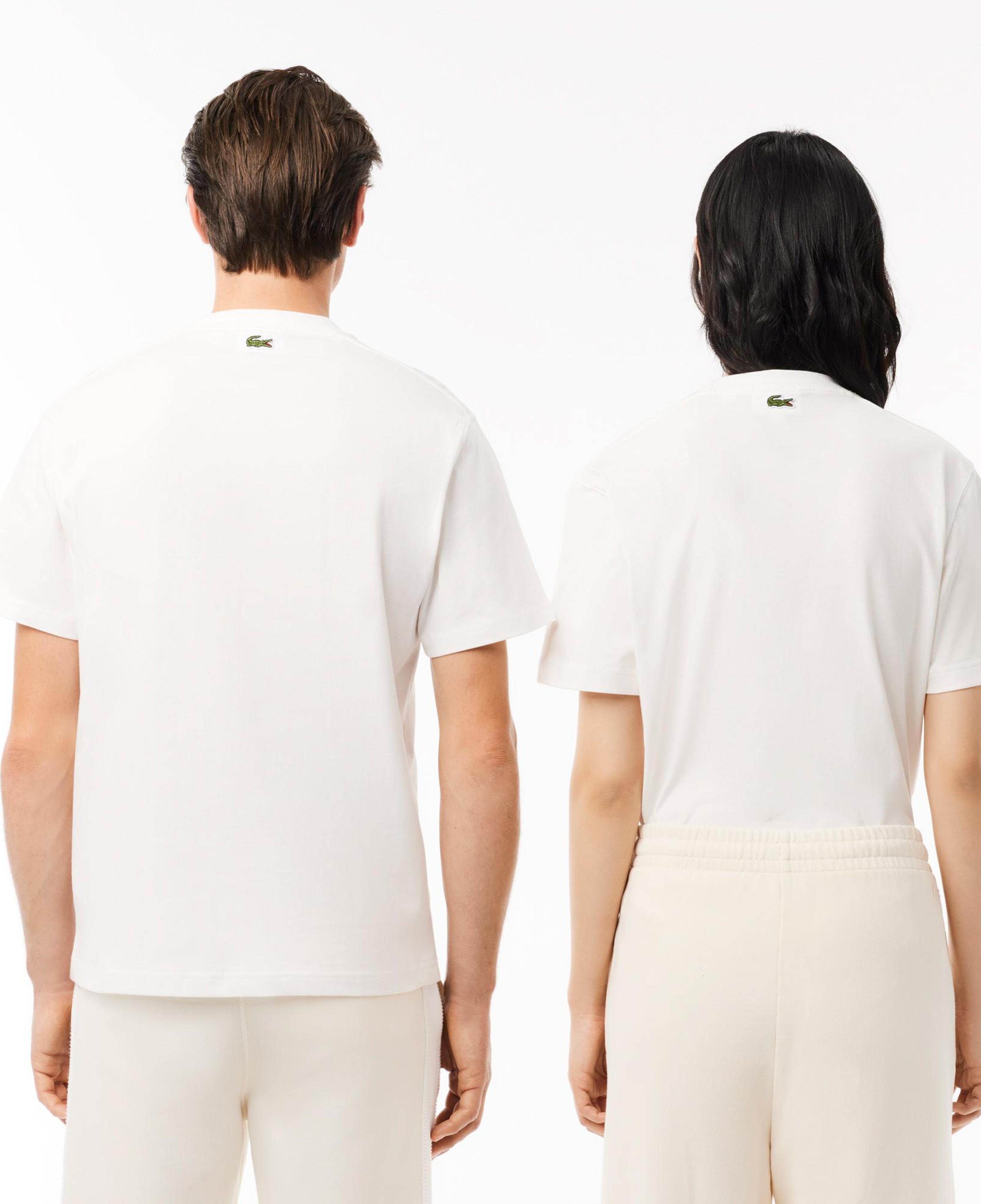 Signature Unisex Classic Fit Bisiklet Yaka Baskılı Beyaz T-Shirt