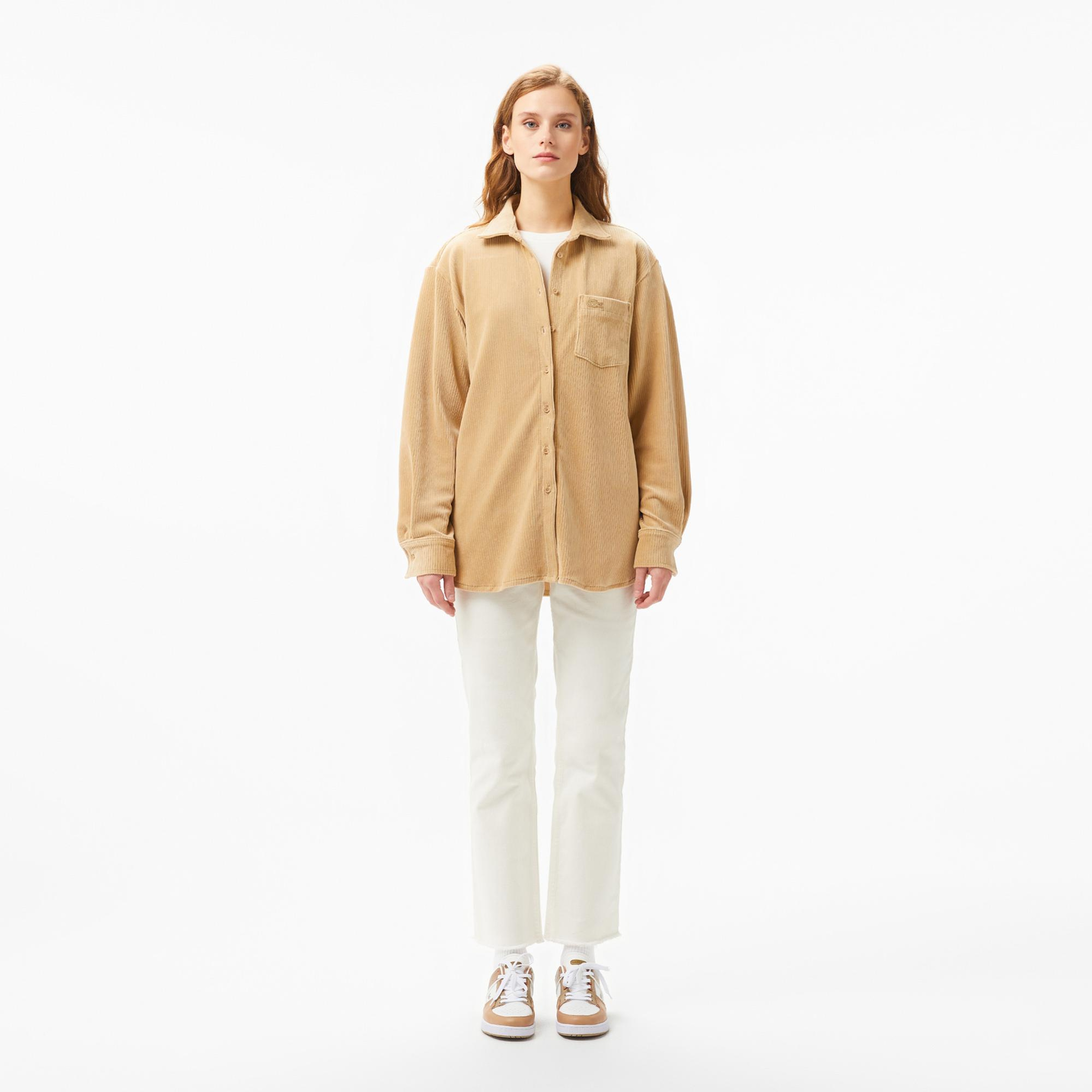 Kadın Loose Fit Kahverengi Gömlek