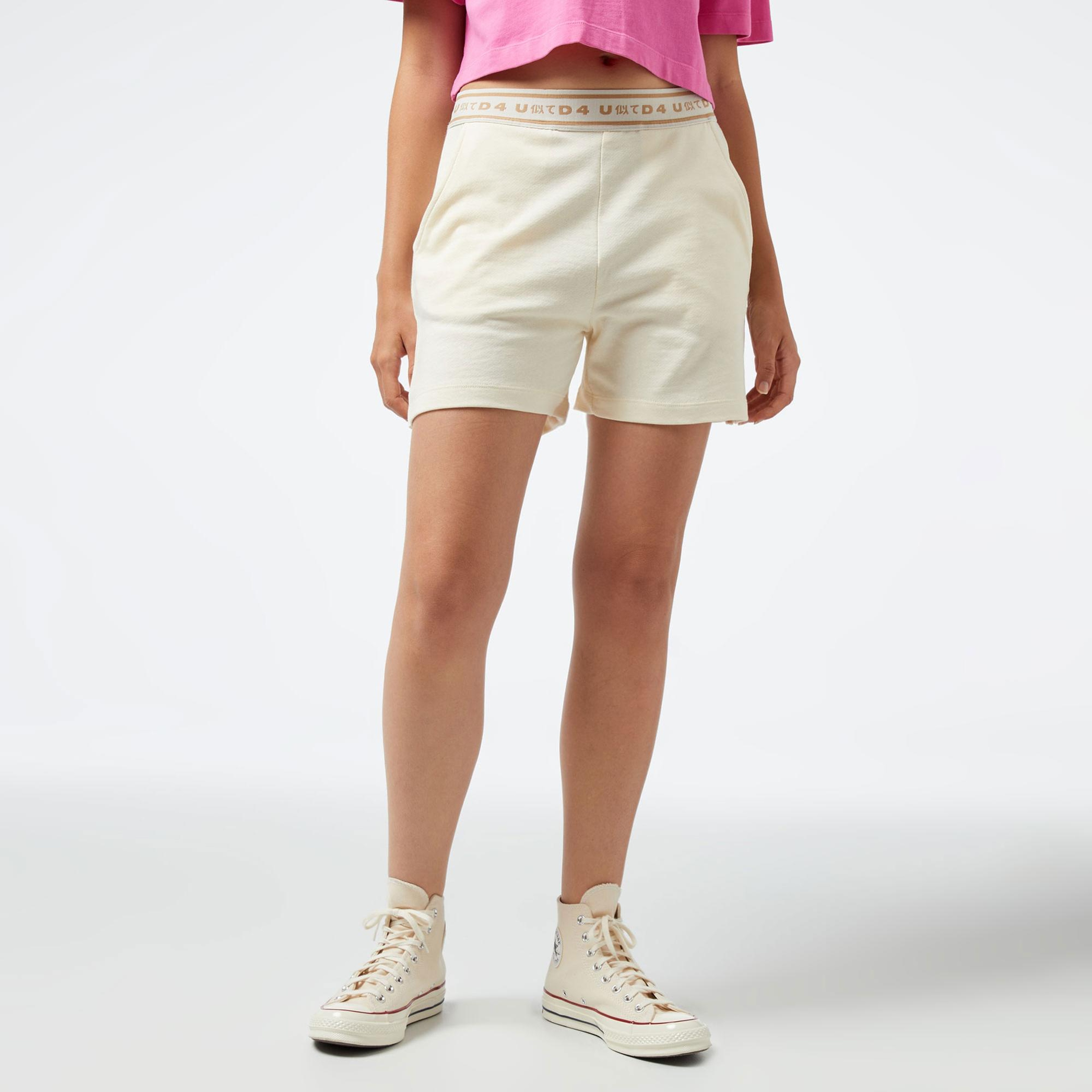 UNITED4 Kadın Krem Şort