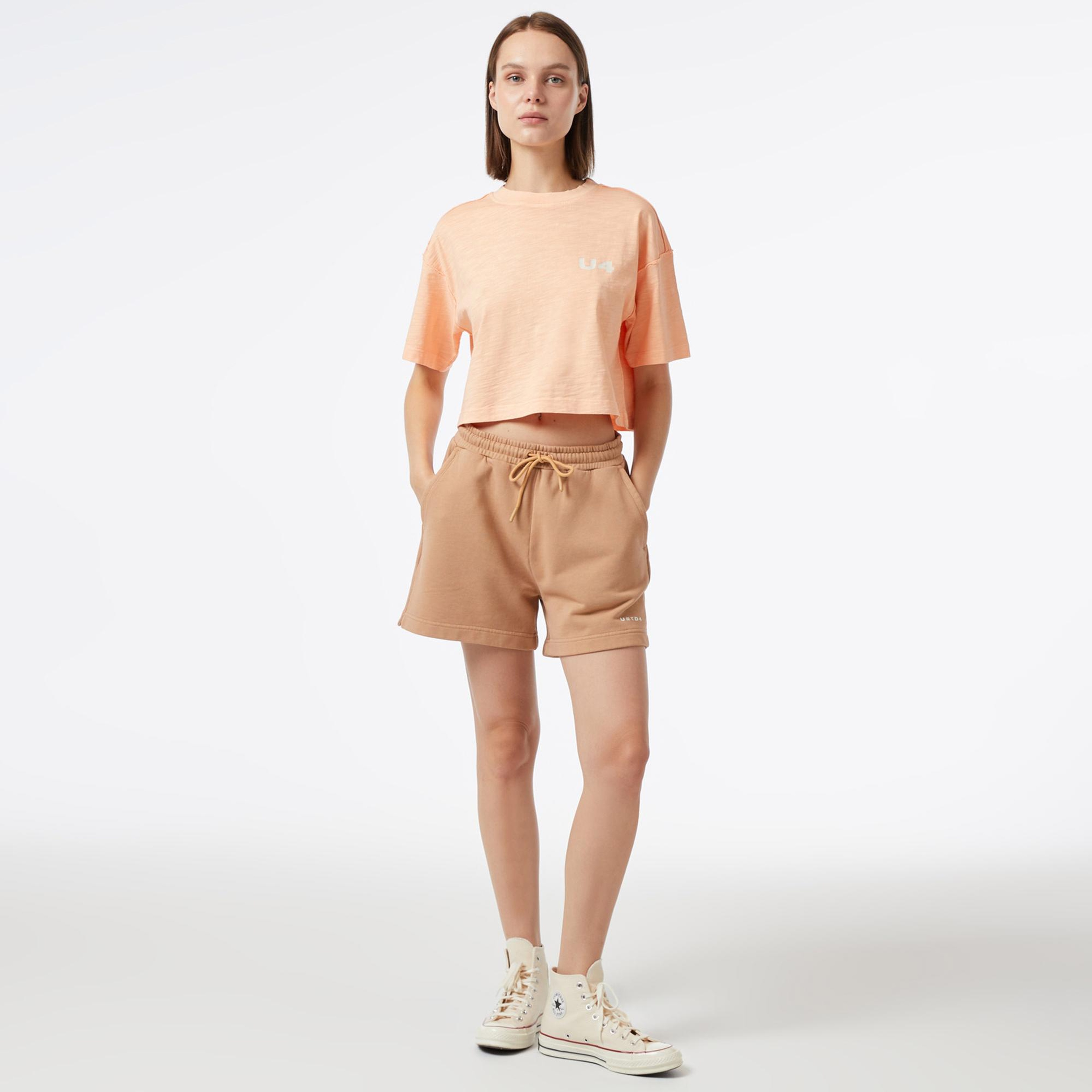 UNITED4 Kadın Kahverengi Şort