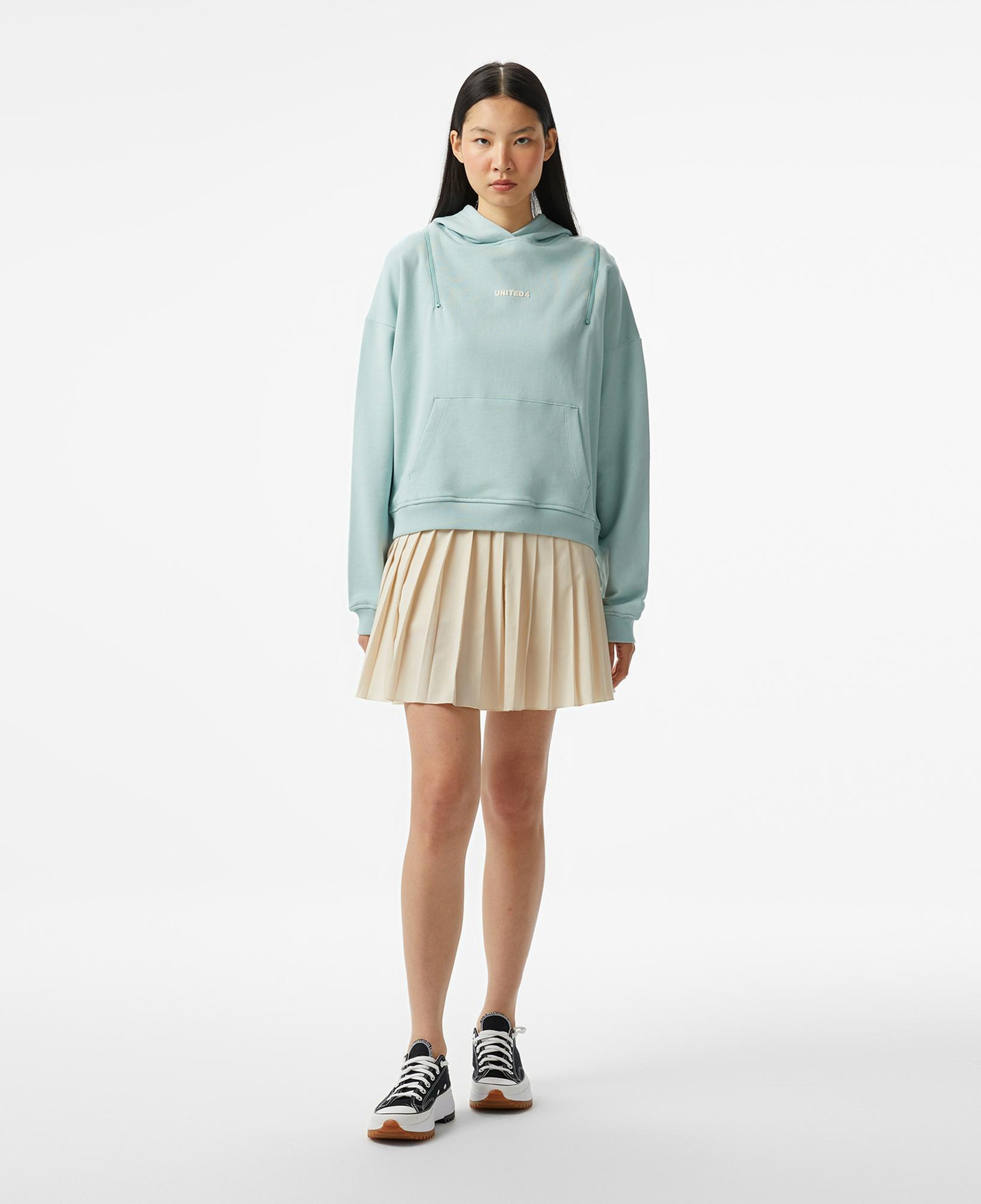 UNITED4 Side Zip Kadın Yeşil Hoodie