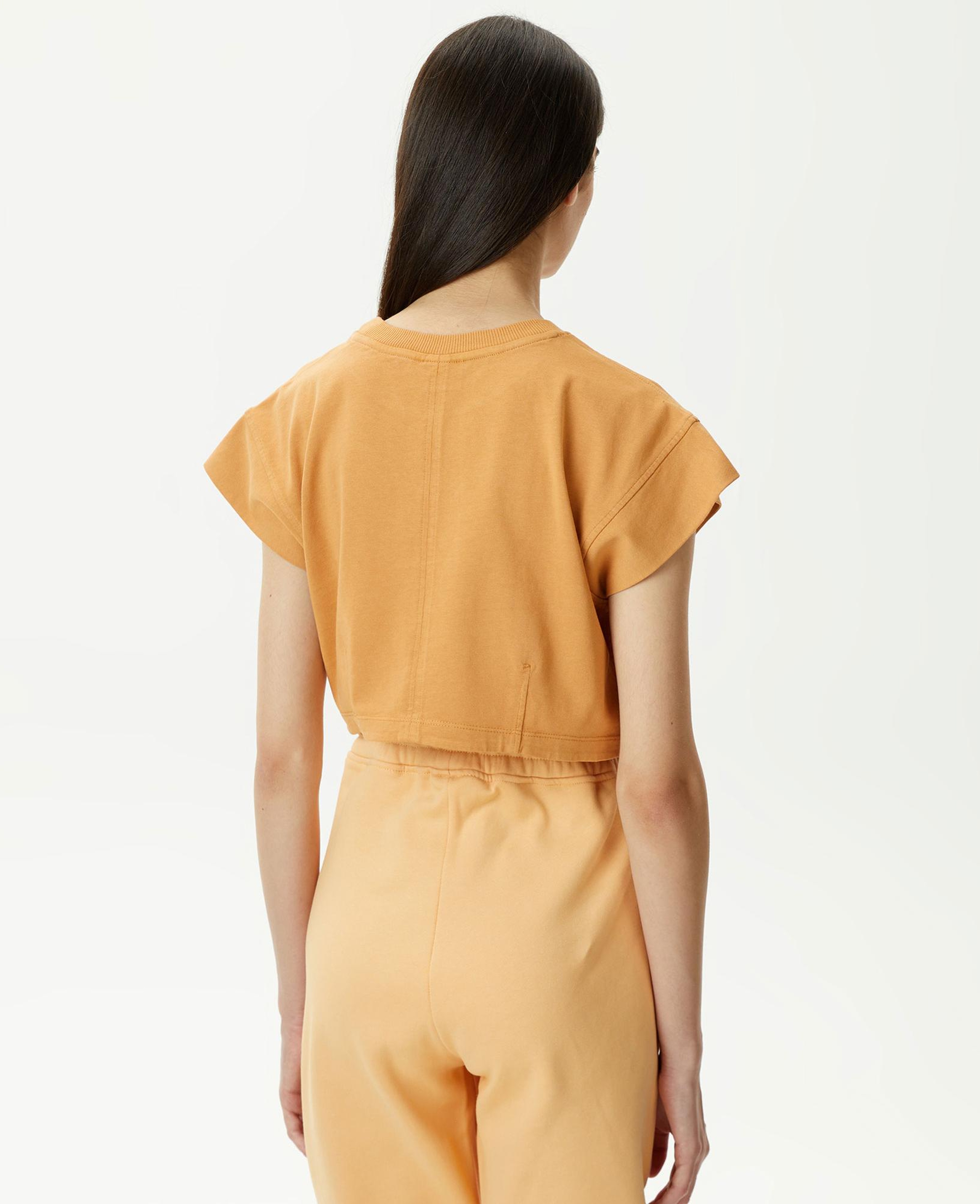 UNITED4 Kadın Kahverengi Crop T-Shirt