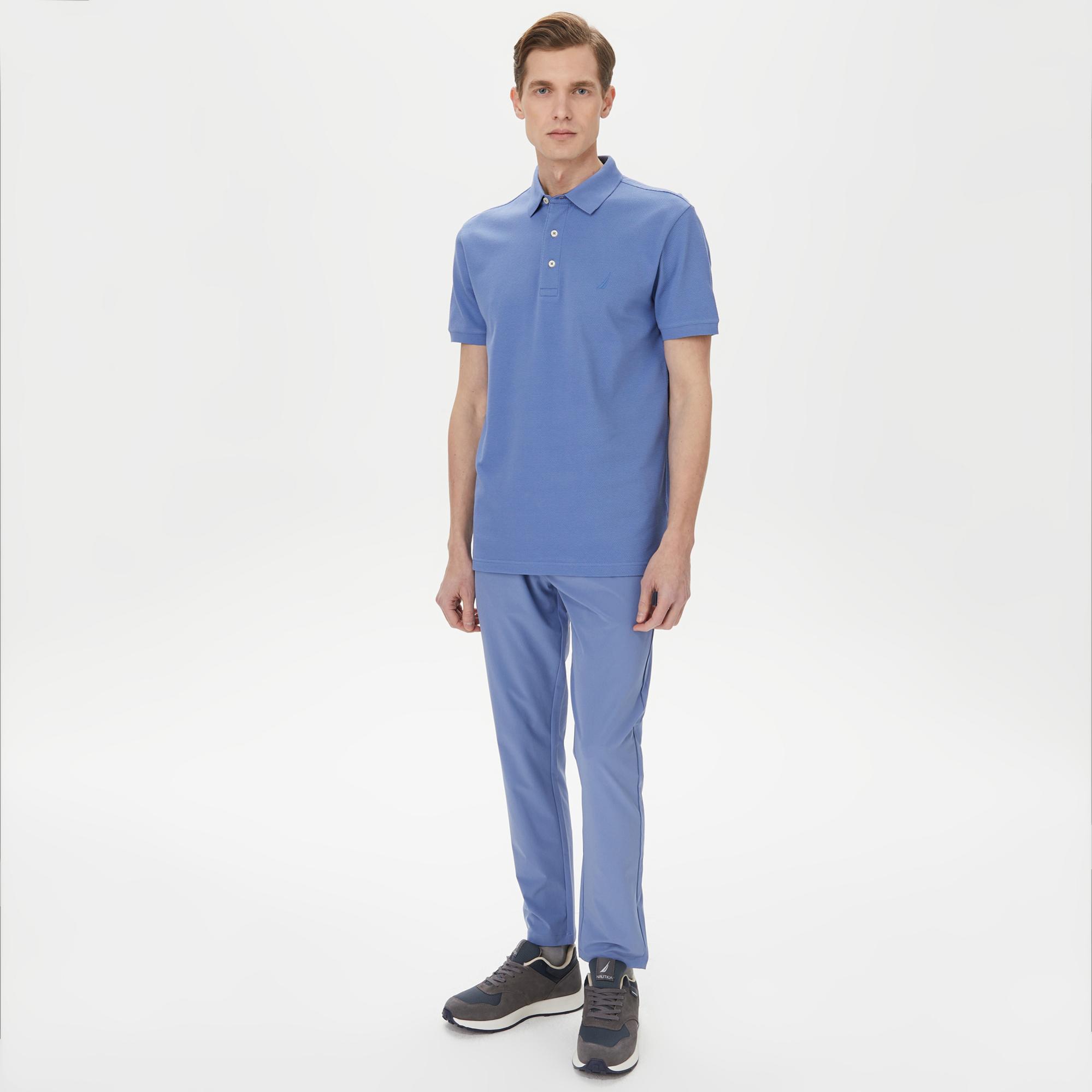 Nautica Erkek Mavi Slim Fit Kısa Kollu Polo Yaka T-Shirt