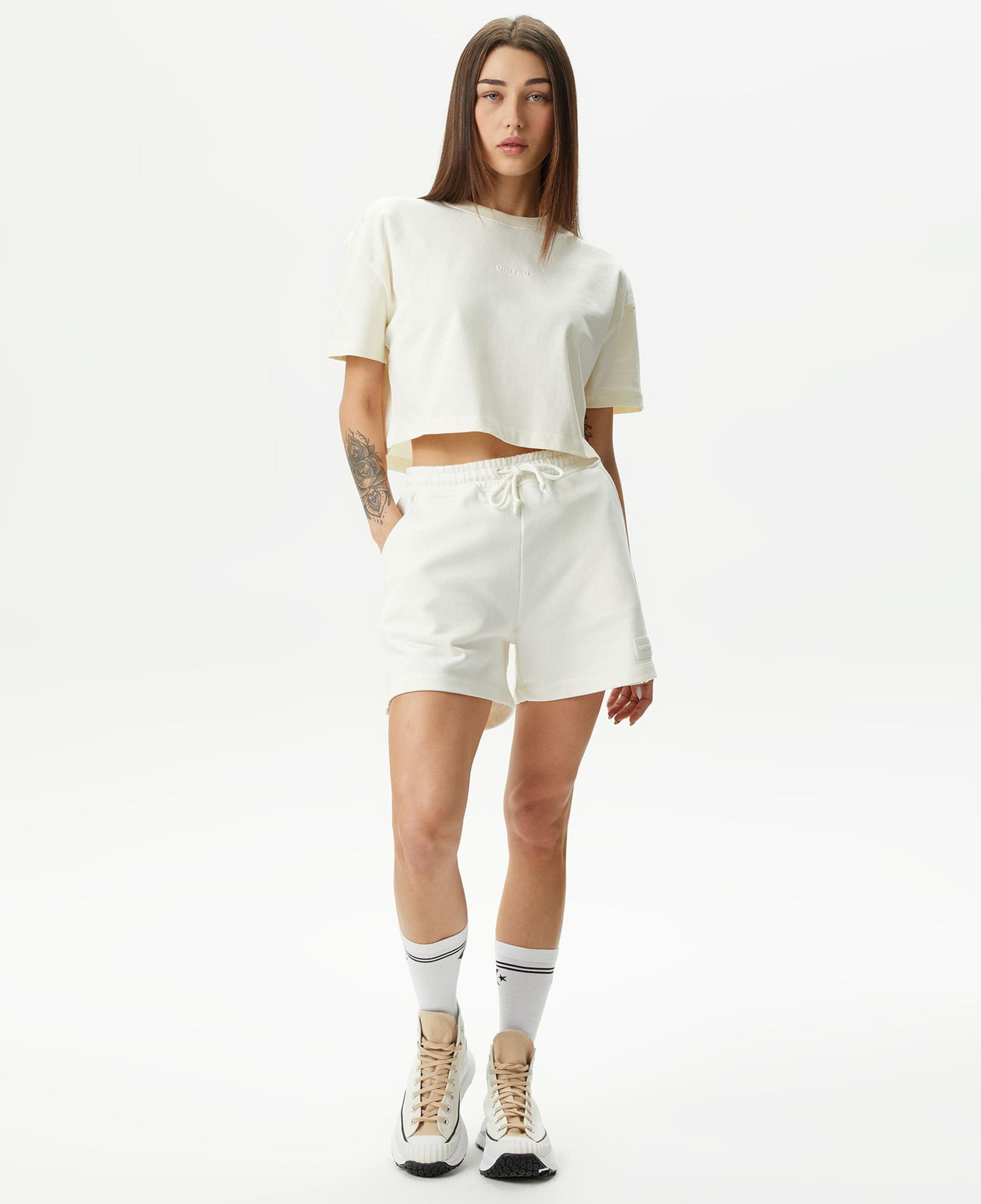 UNITED4 Kadın Beyaz Şort