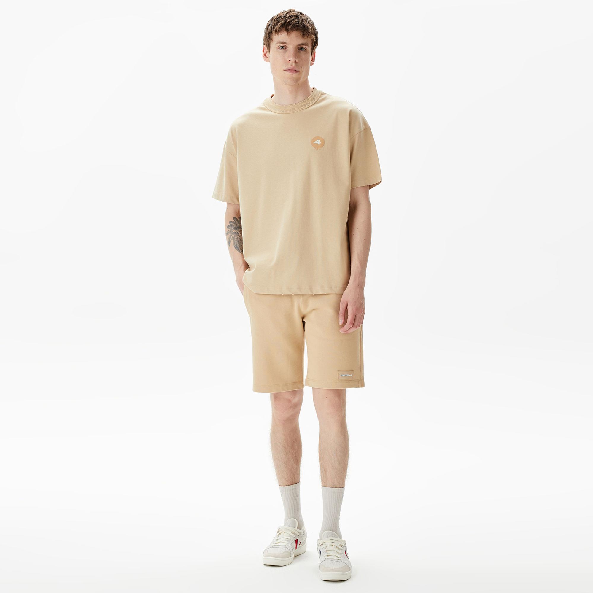UNITED4 Erkek Krem Şort