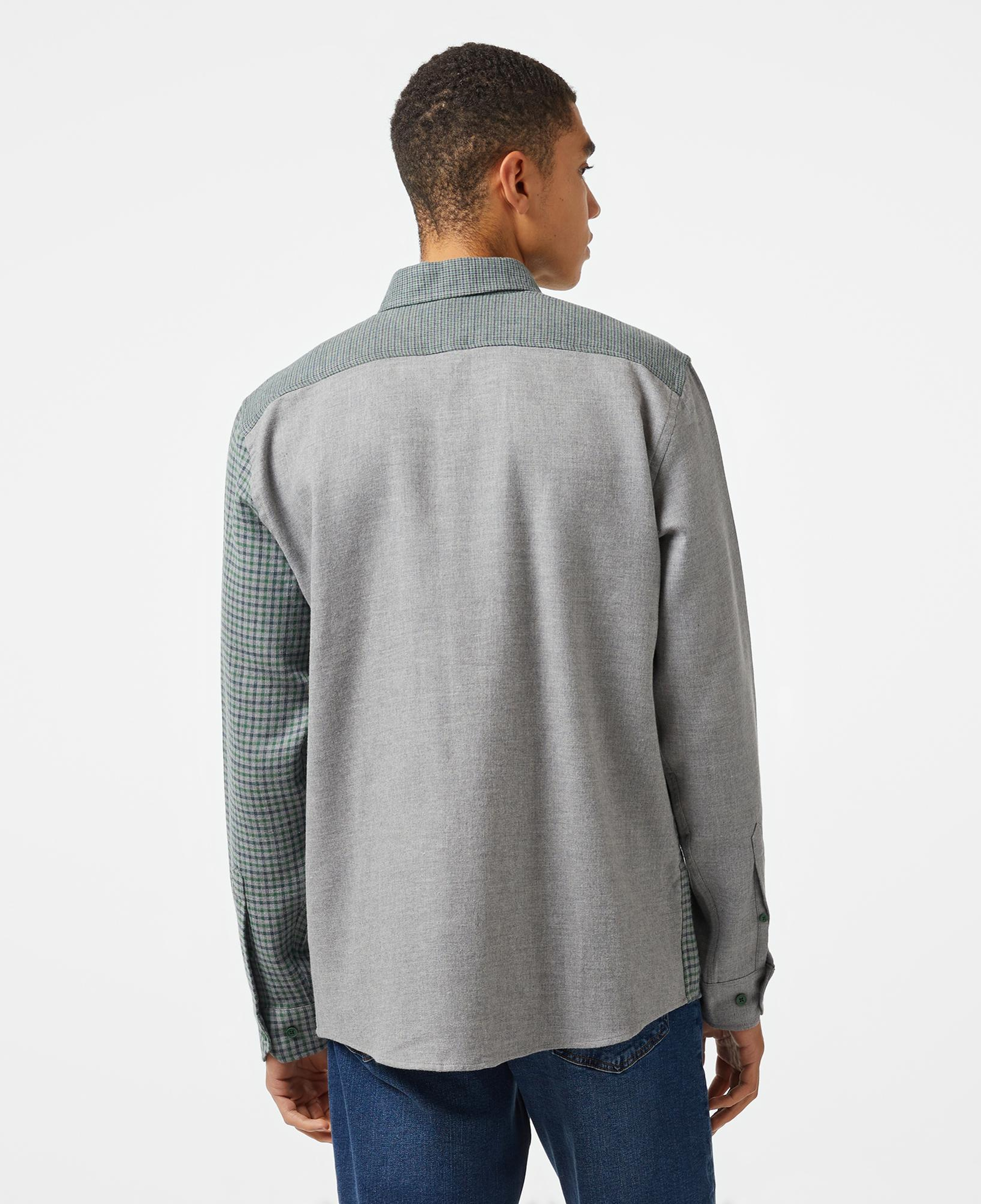 Erkek Regular Fit Ekose Koyu Yeşil Gömlek