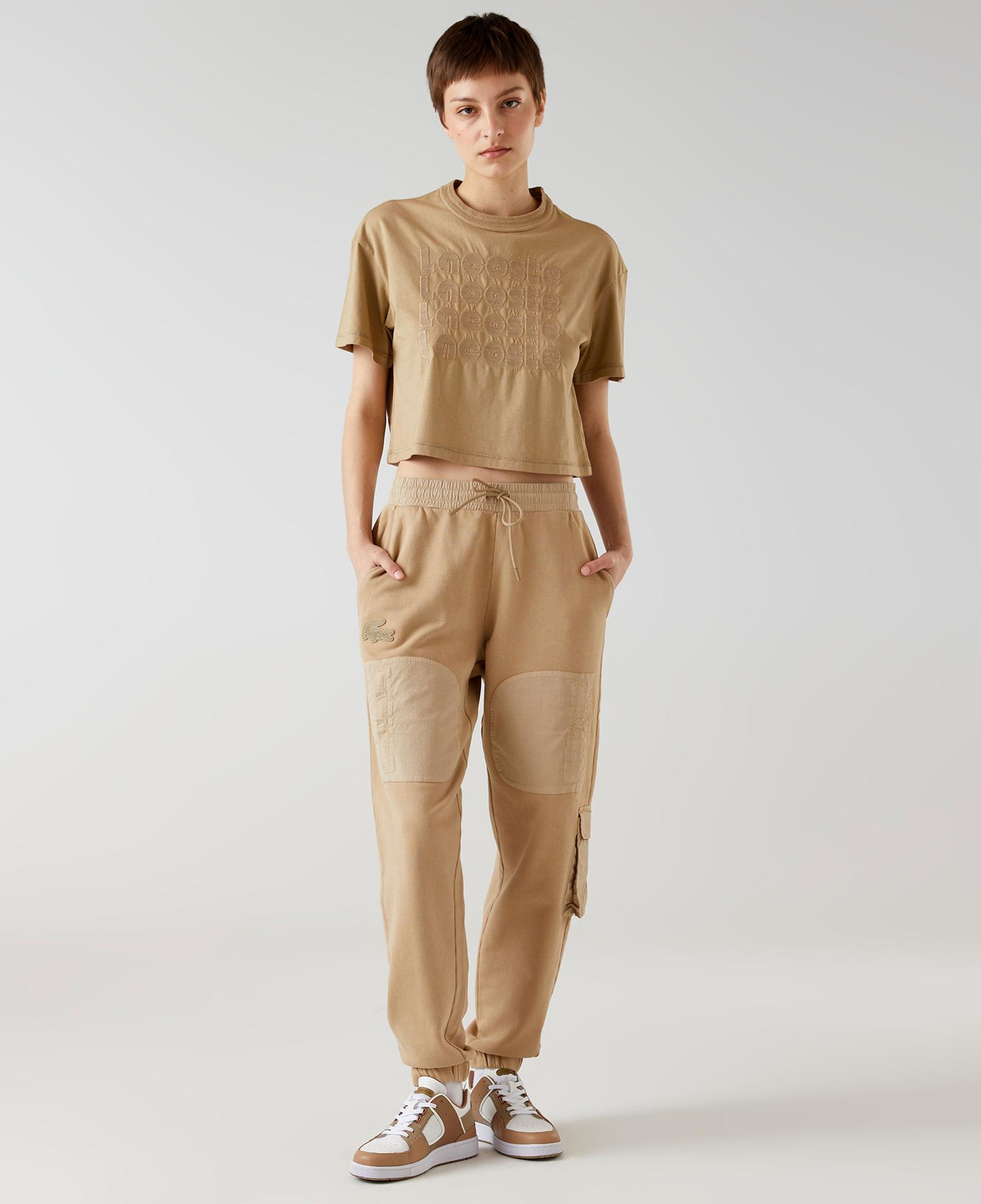 Lacoste x House of SuperStep Kadın Kahverengi T-Shirt