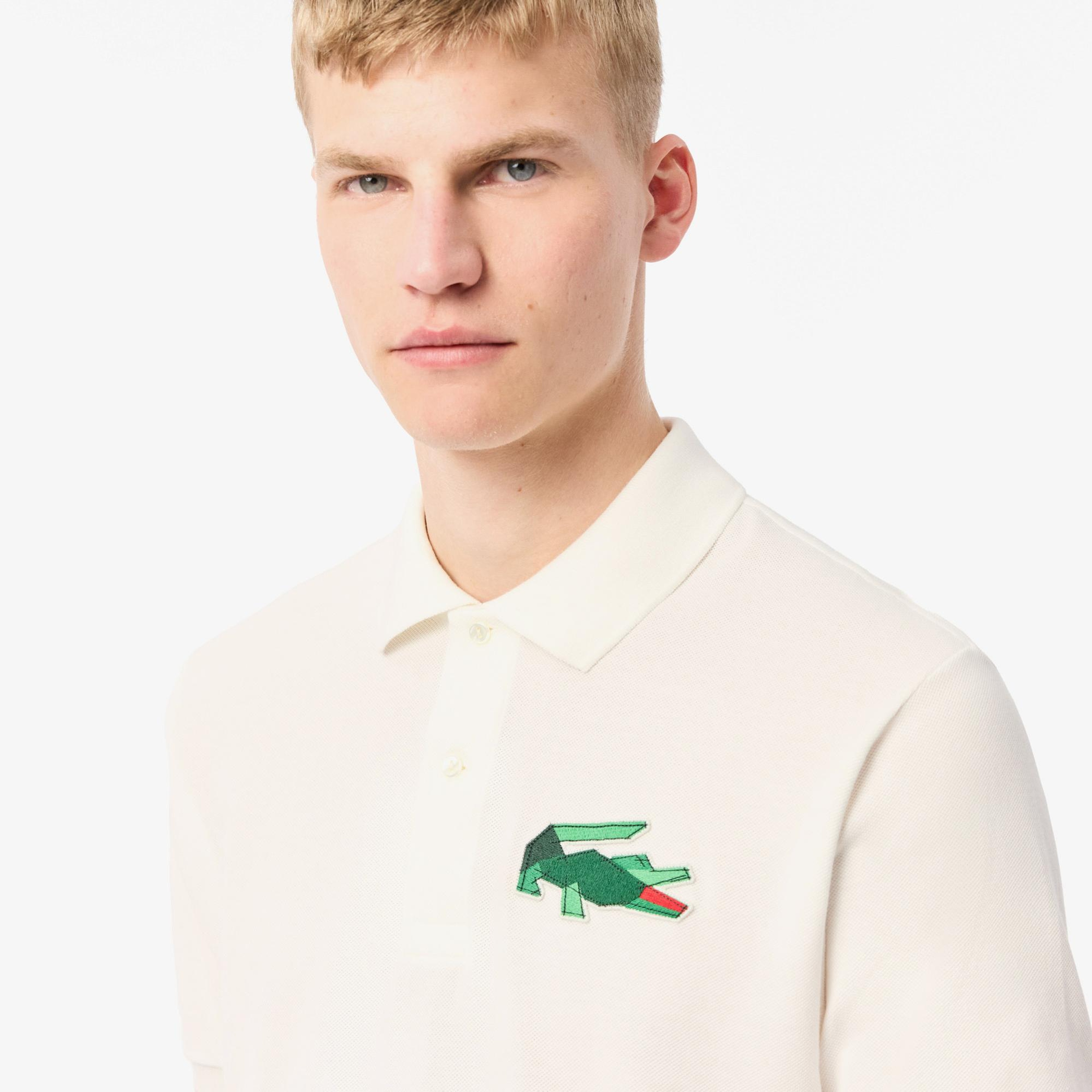 Erkek Classic Fit Beyaz Polo