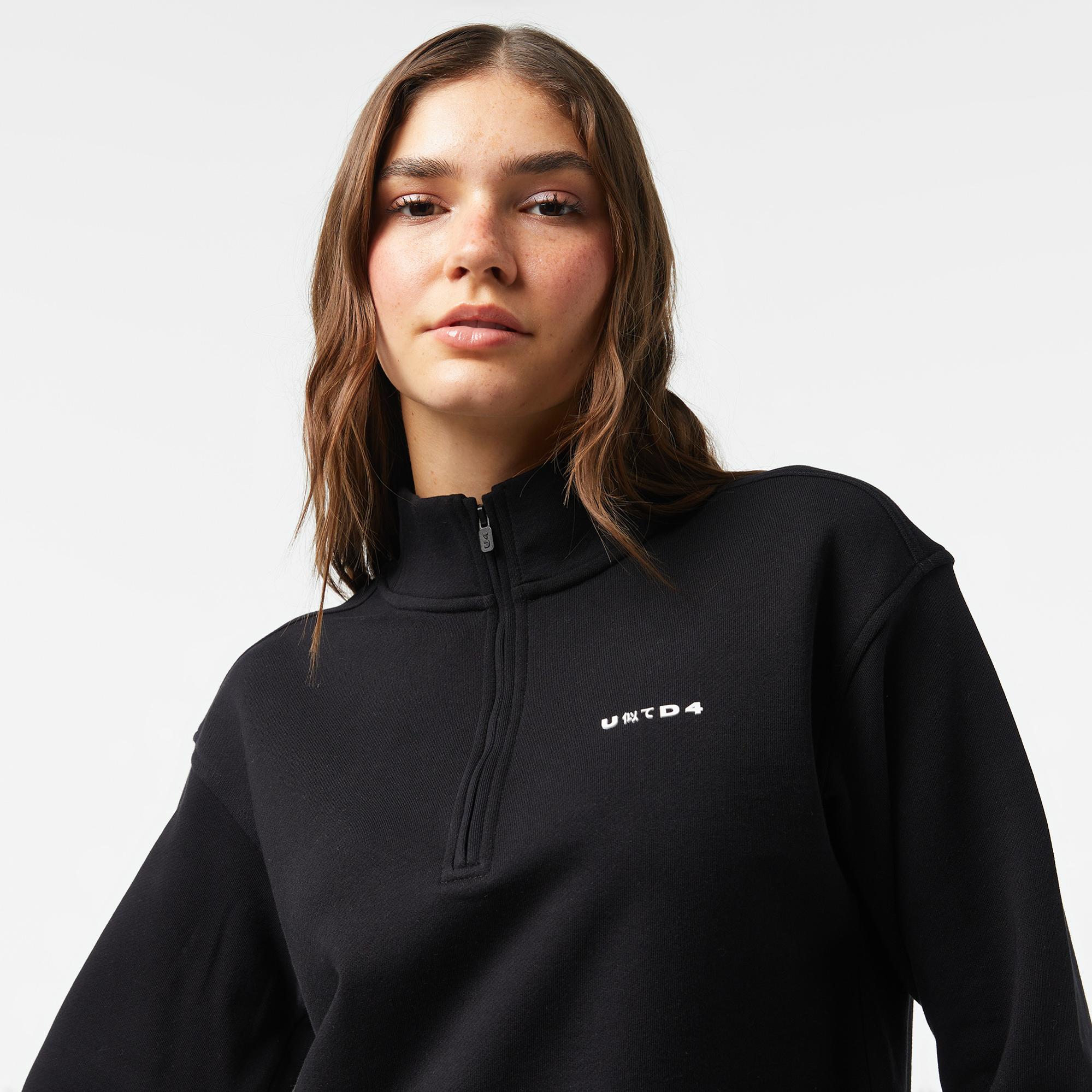 UNITED4 Kadın Siyah Eşofman Üstü