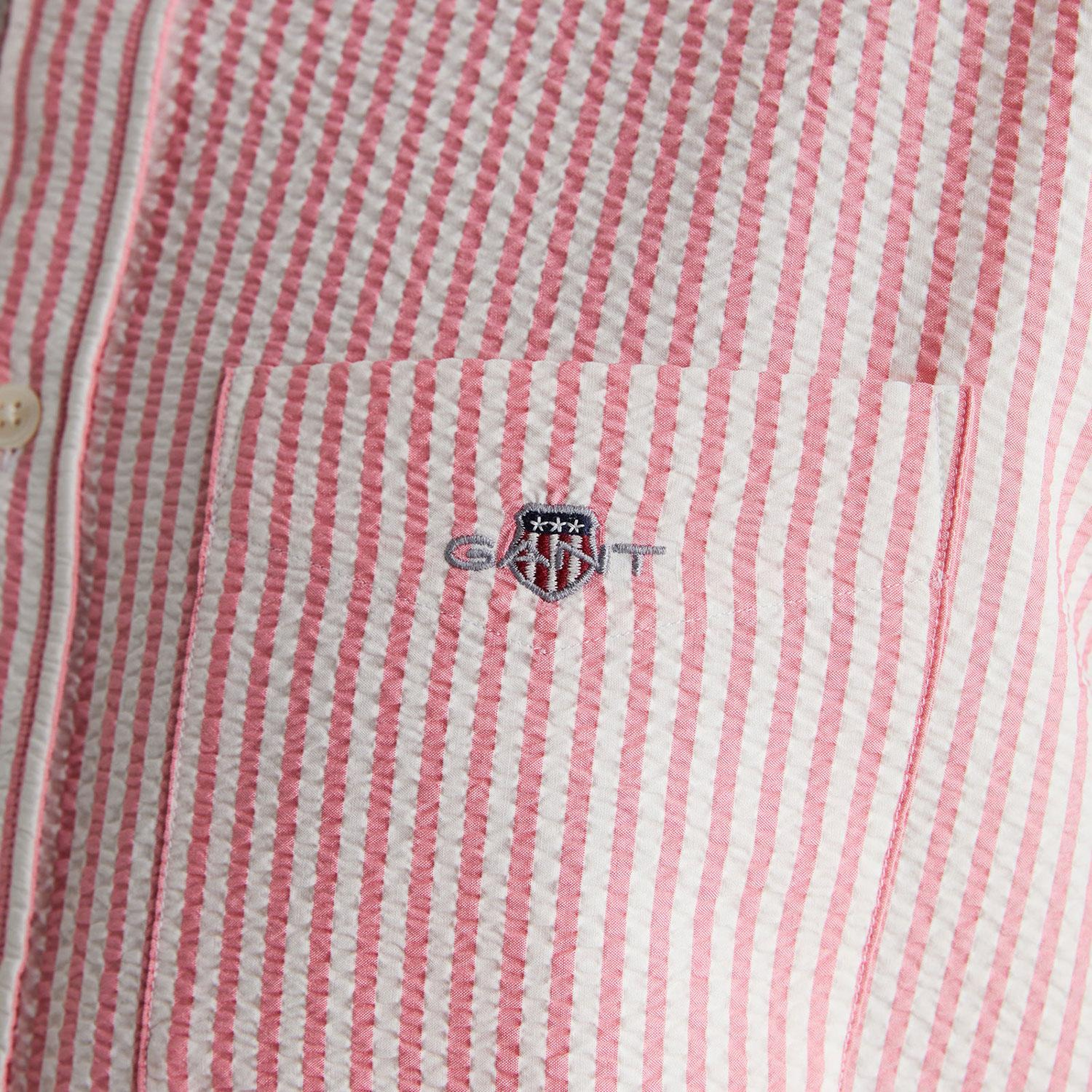GANT Erkek Pembe Regular Fit Klasik Yaka Çizgili Gömlek