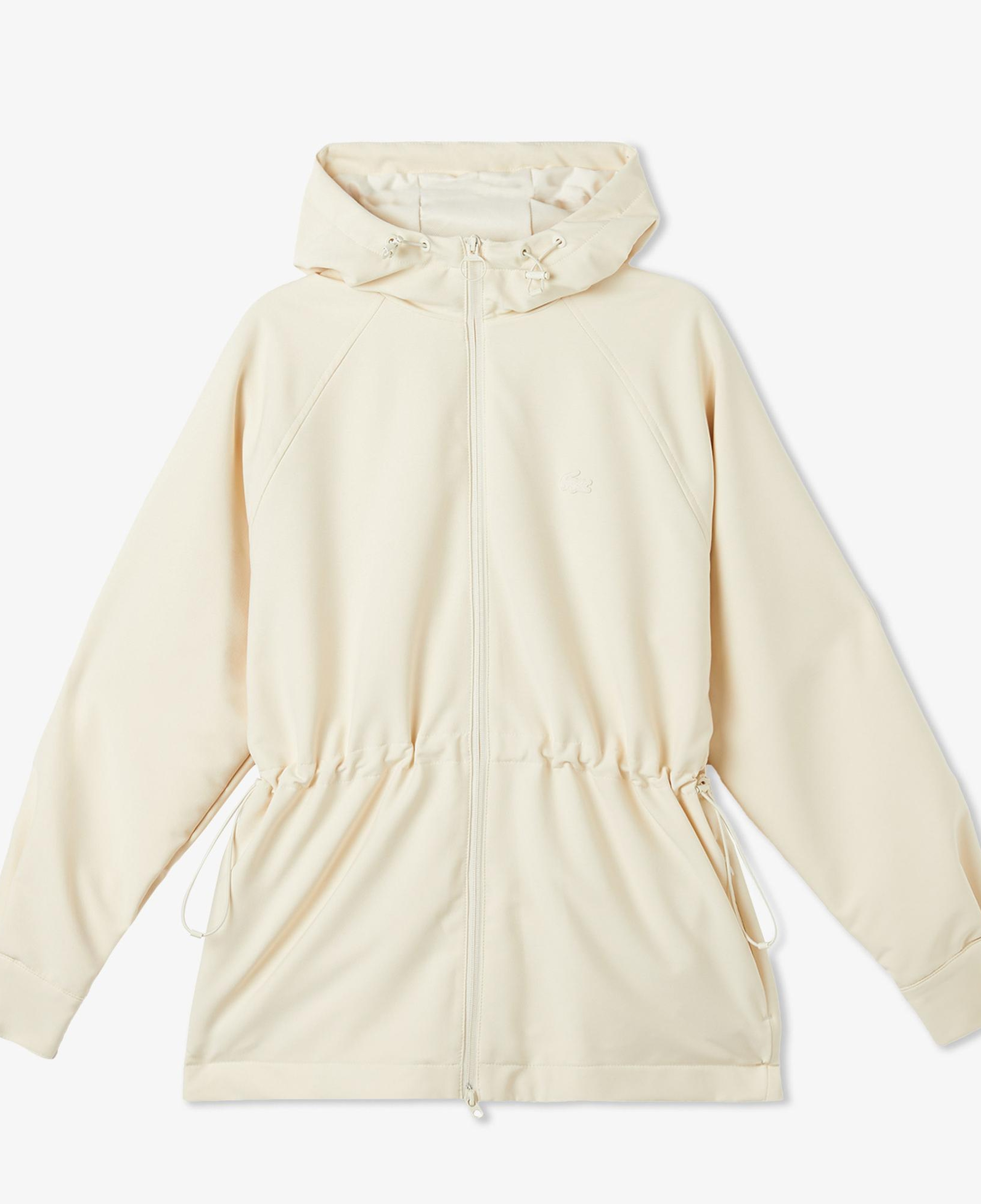 Kadın Relaxed Fit Kapüşonlu Krem Yağmurluk