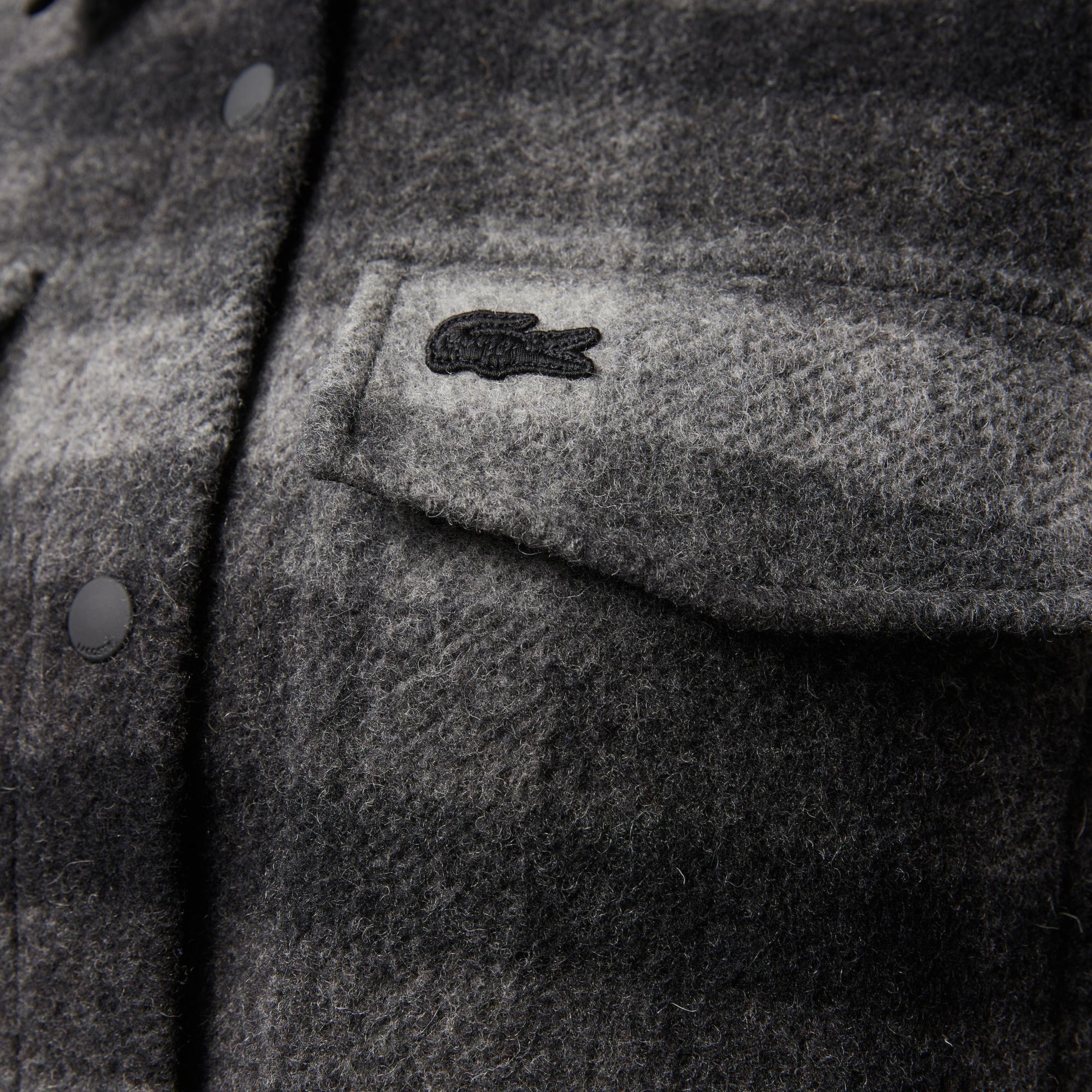 Kadın Relaxed Fit Gömlek Yaka Siyah Ceket