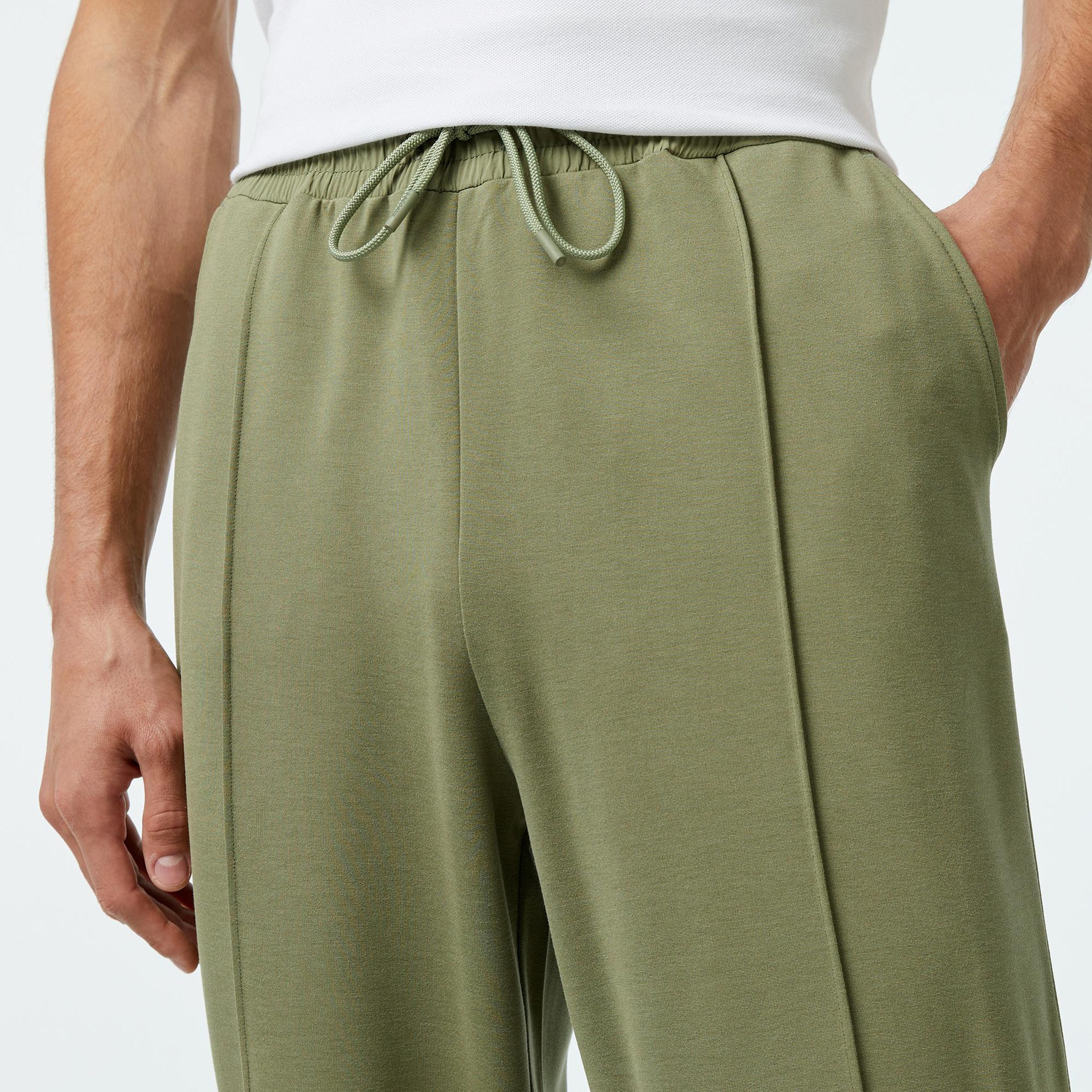 Erkek Tapered Fit Chino Haki Pantolon