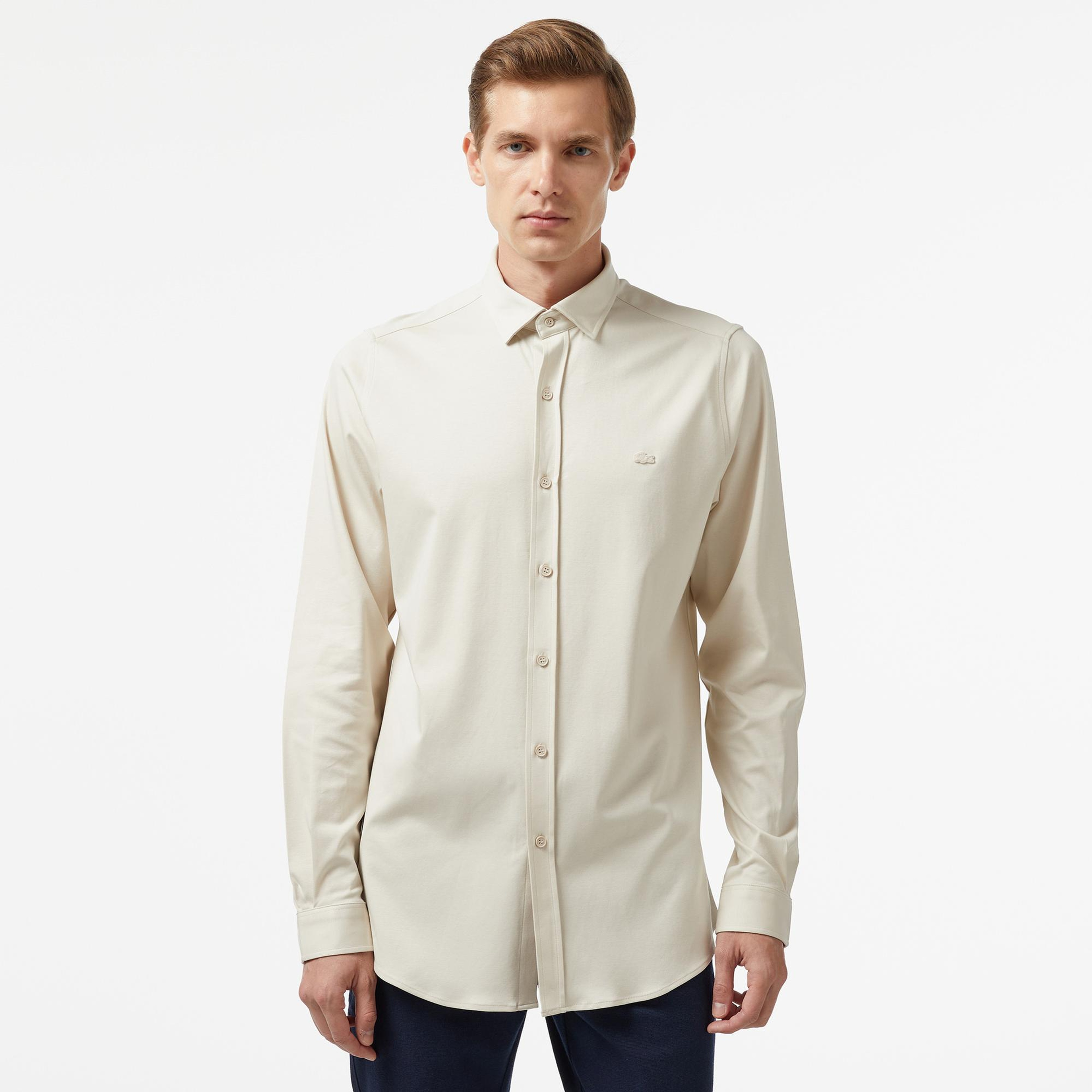 Erkek Slim Fit Gri Gömlek