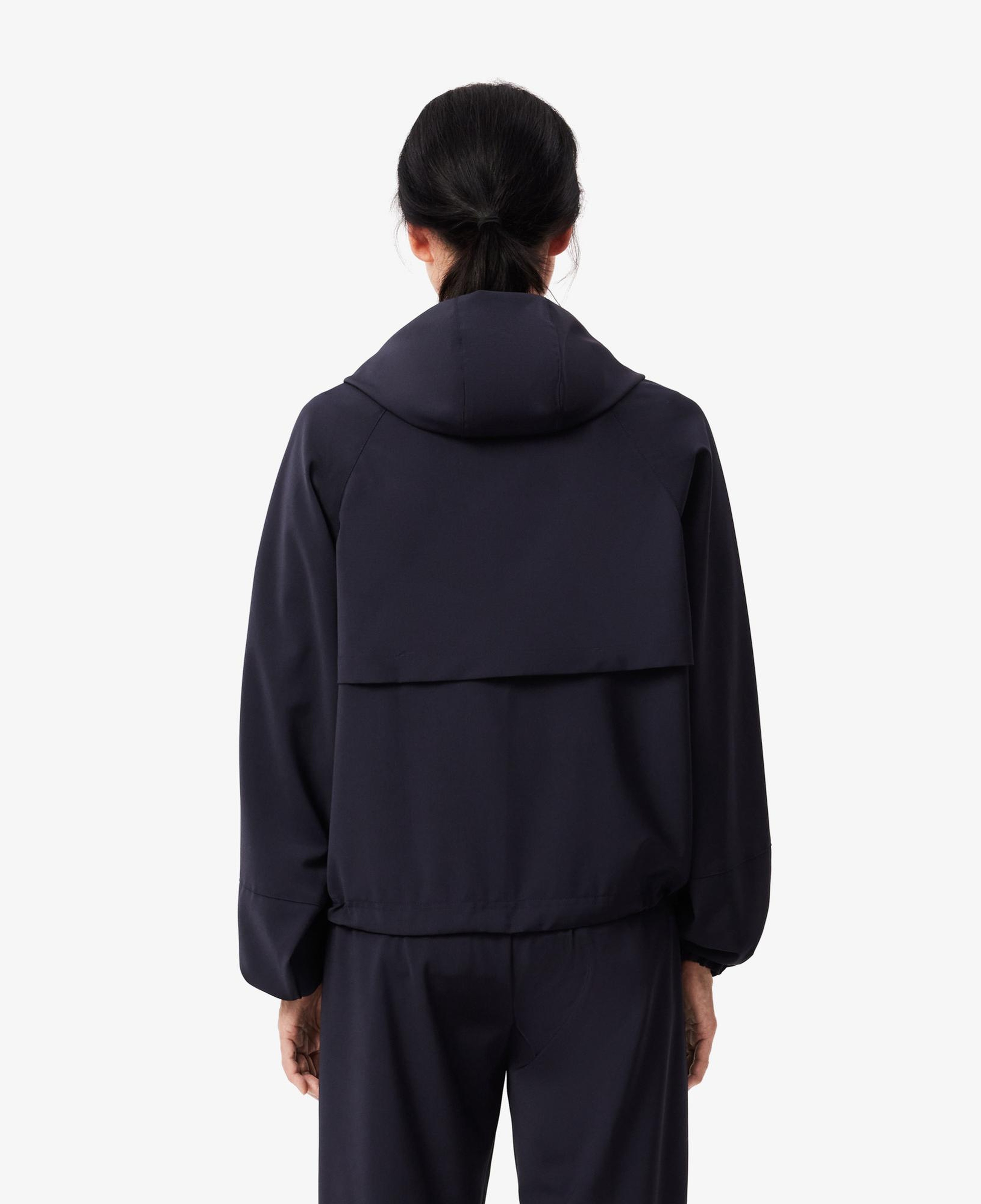 Kadın Relaxed Fit Kapüşonlu Lacivert Yağmurluk