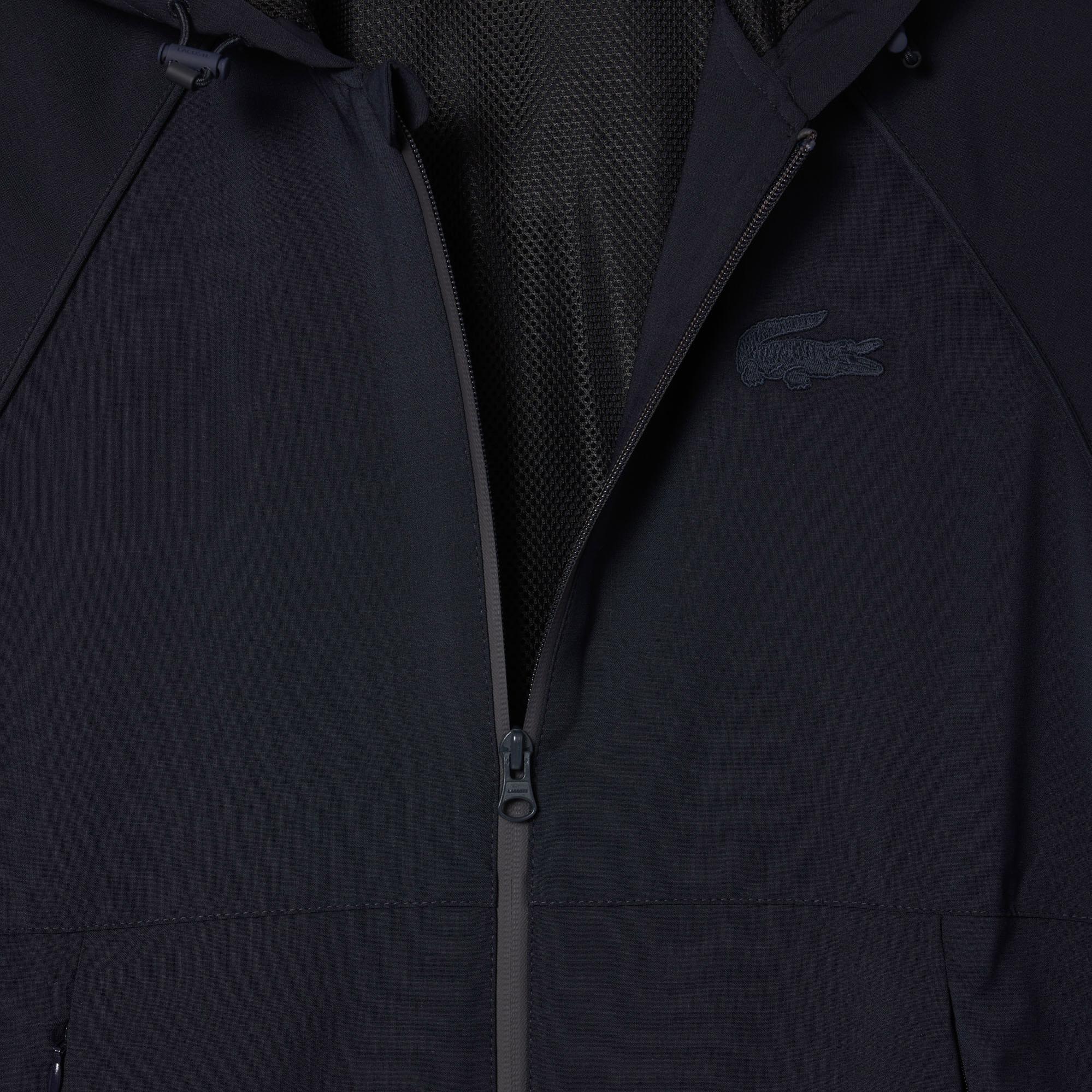 Kadın Relaxed Fit Kapüşonlu Lacivert Yağmurluk