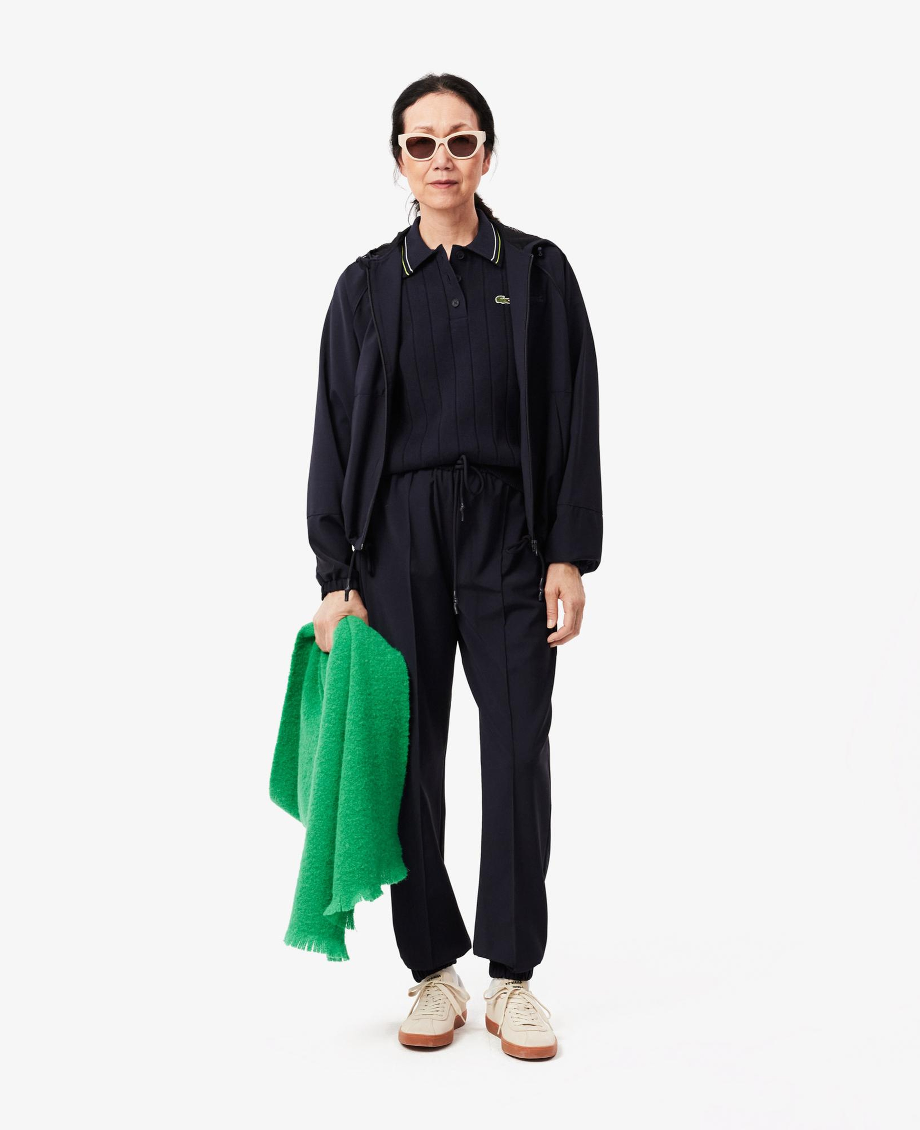 Kadın Relaxed Fit Kapüşonlu Lacivert Yağmurluk