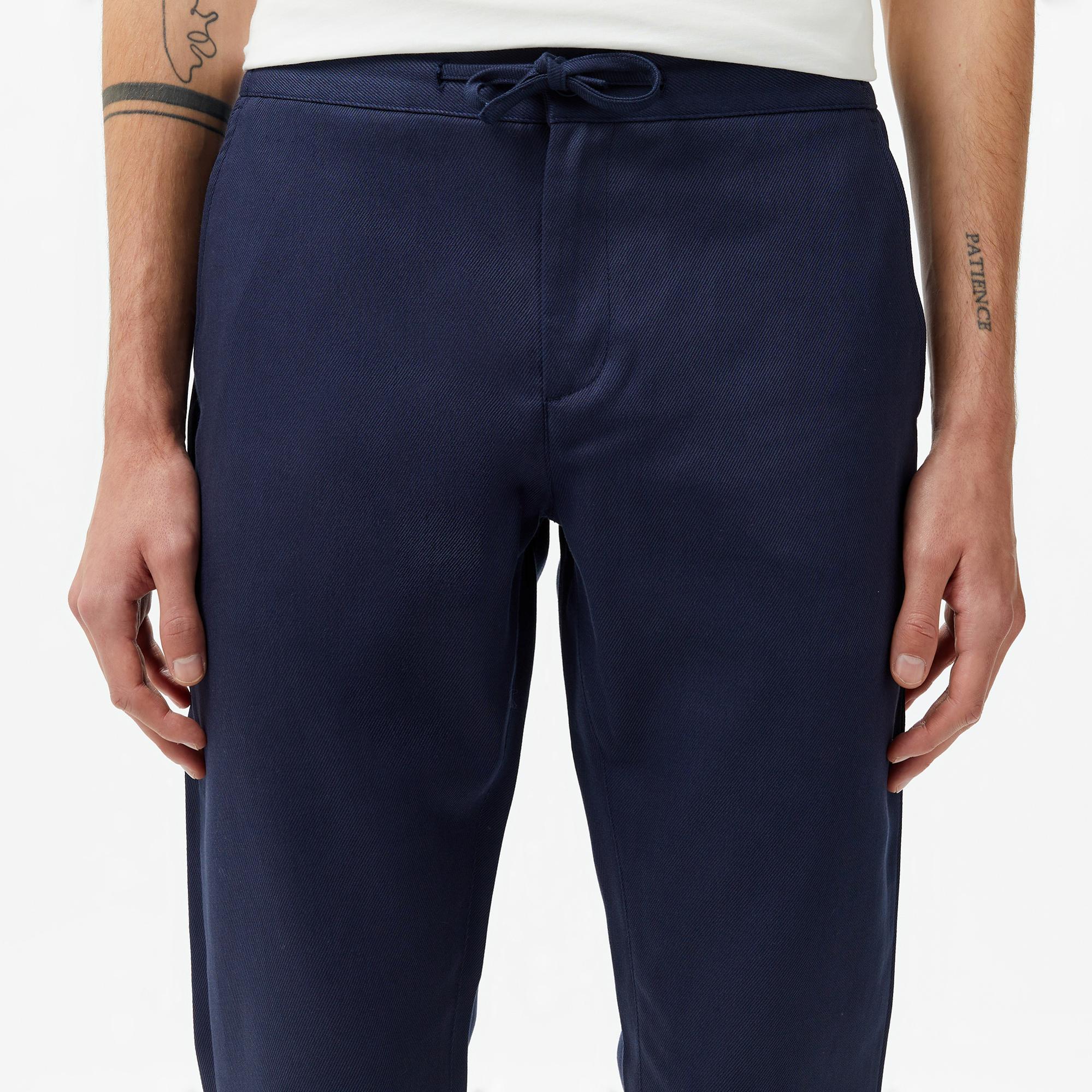 Erkek Straight Fit Chino Lacivert Pantolon