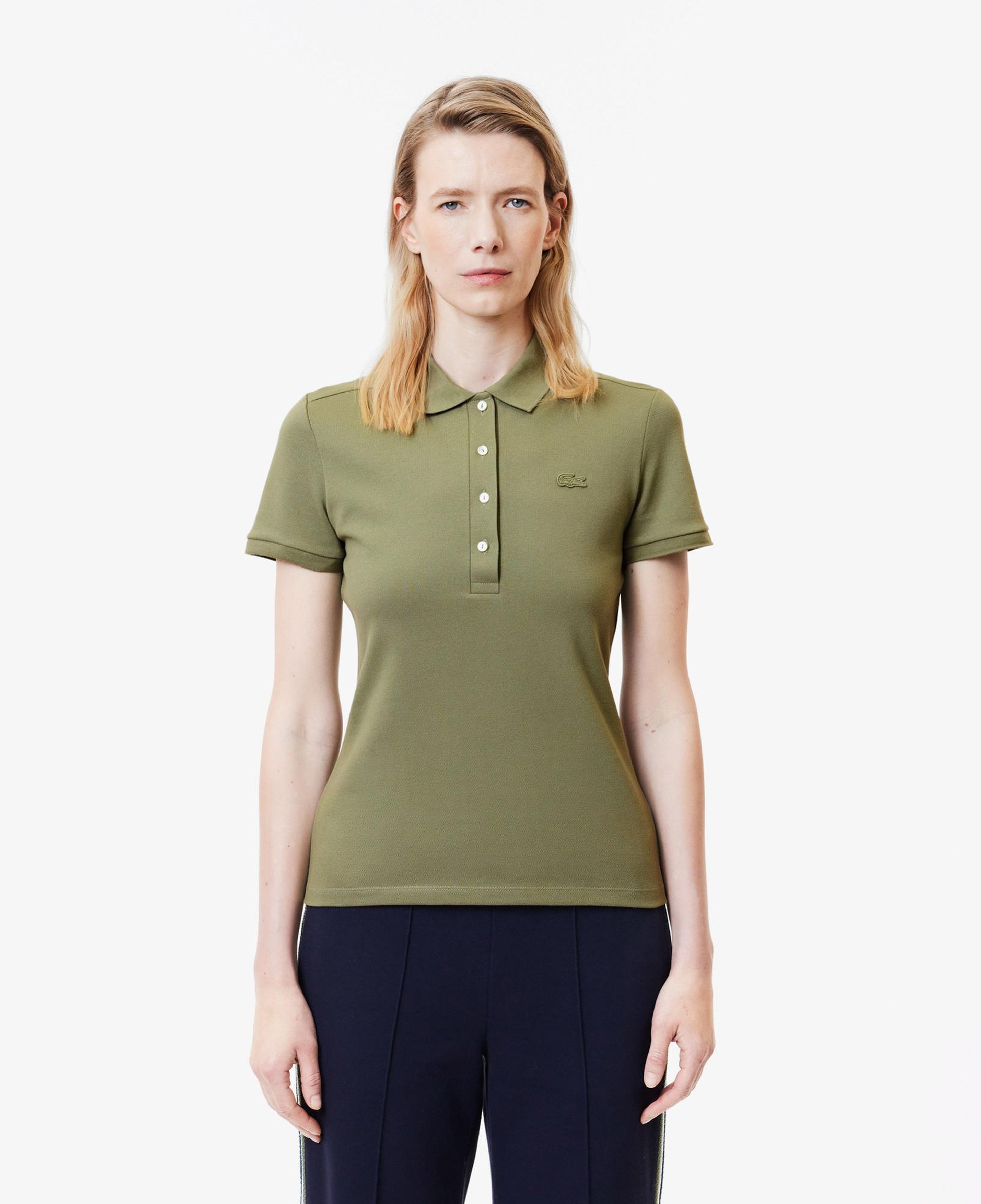 Kadın Slim Fit Haki Polo