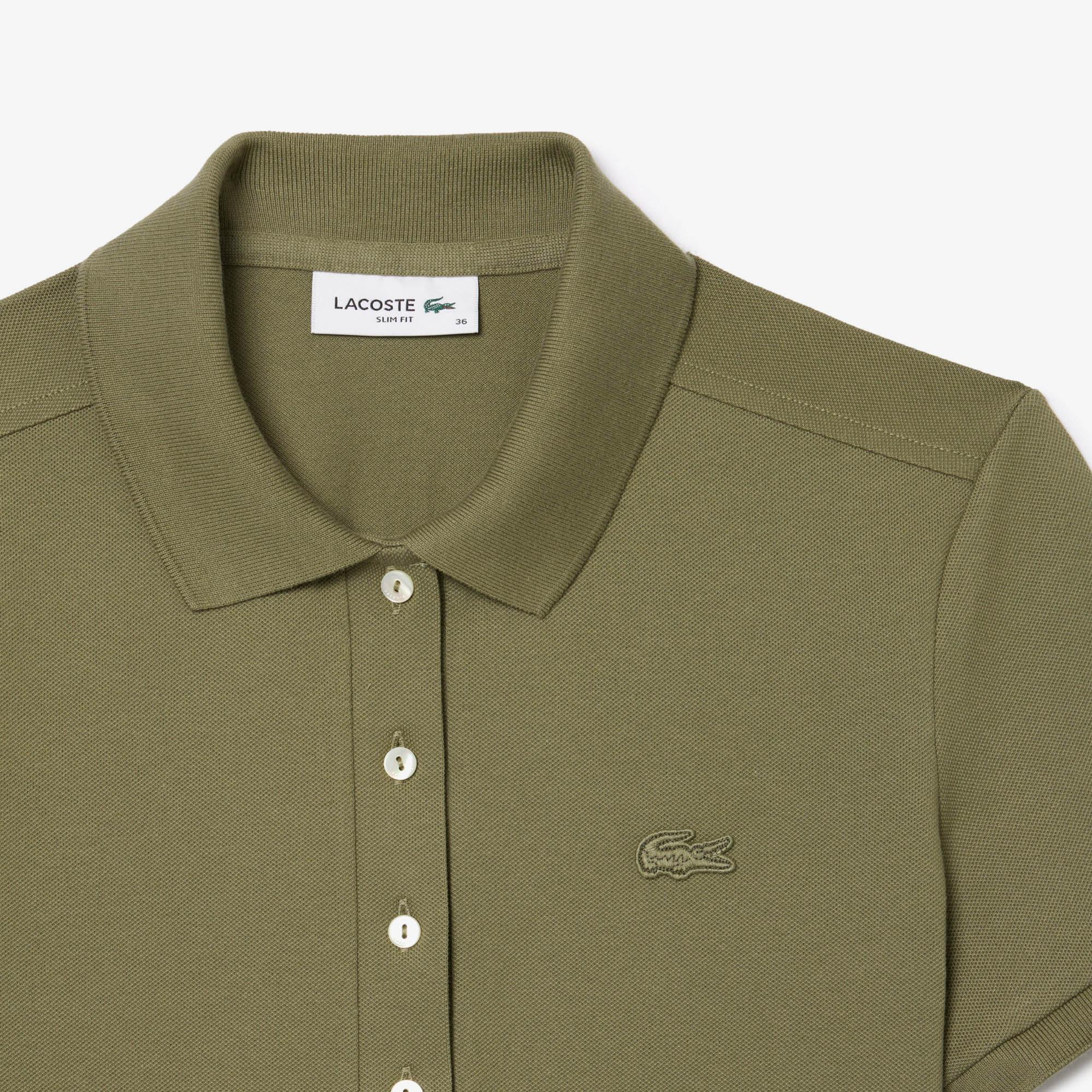 Kadın Slim Fit Haki Polo