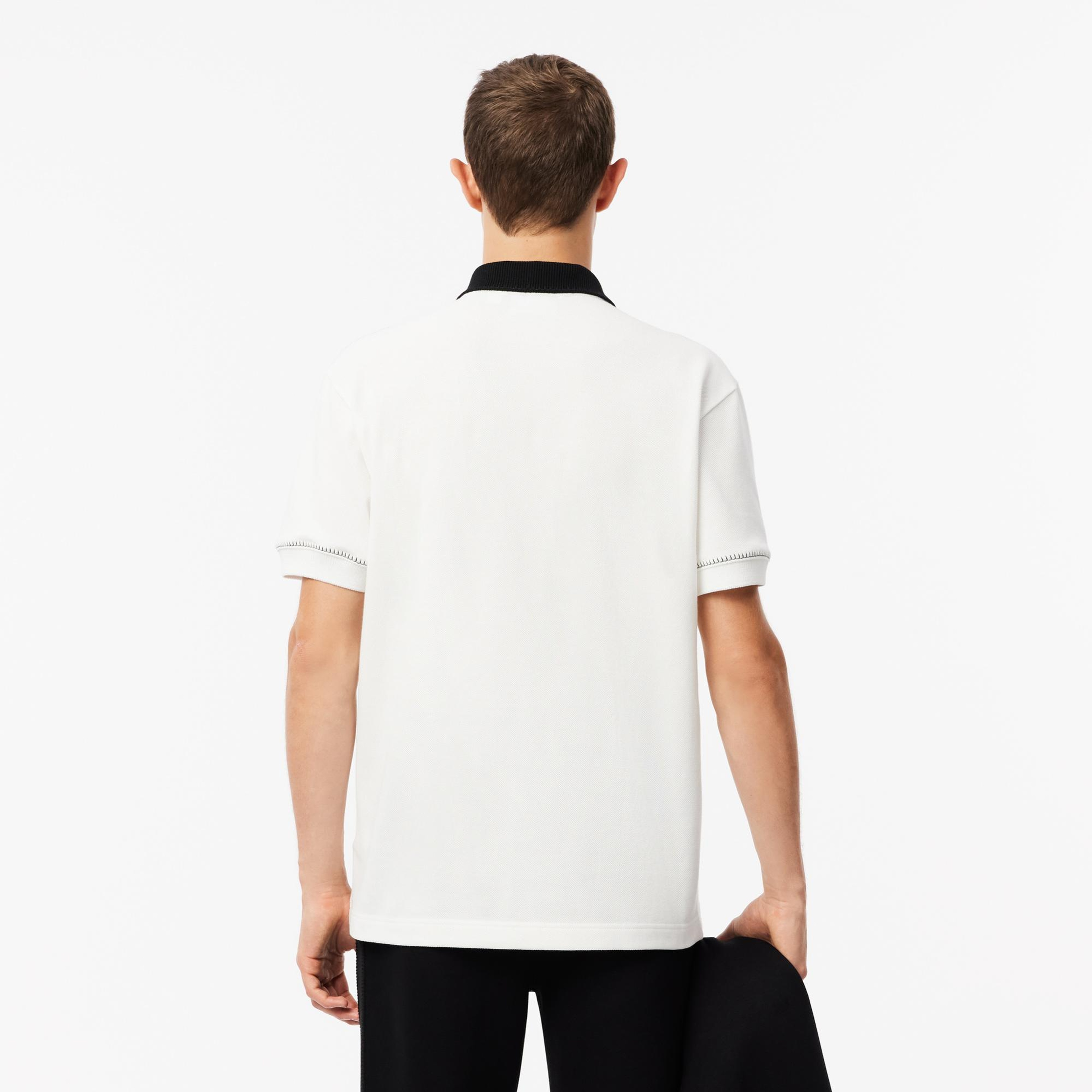 Erkek Classic Fit Beyaz Polo