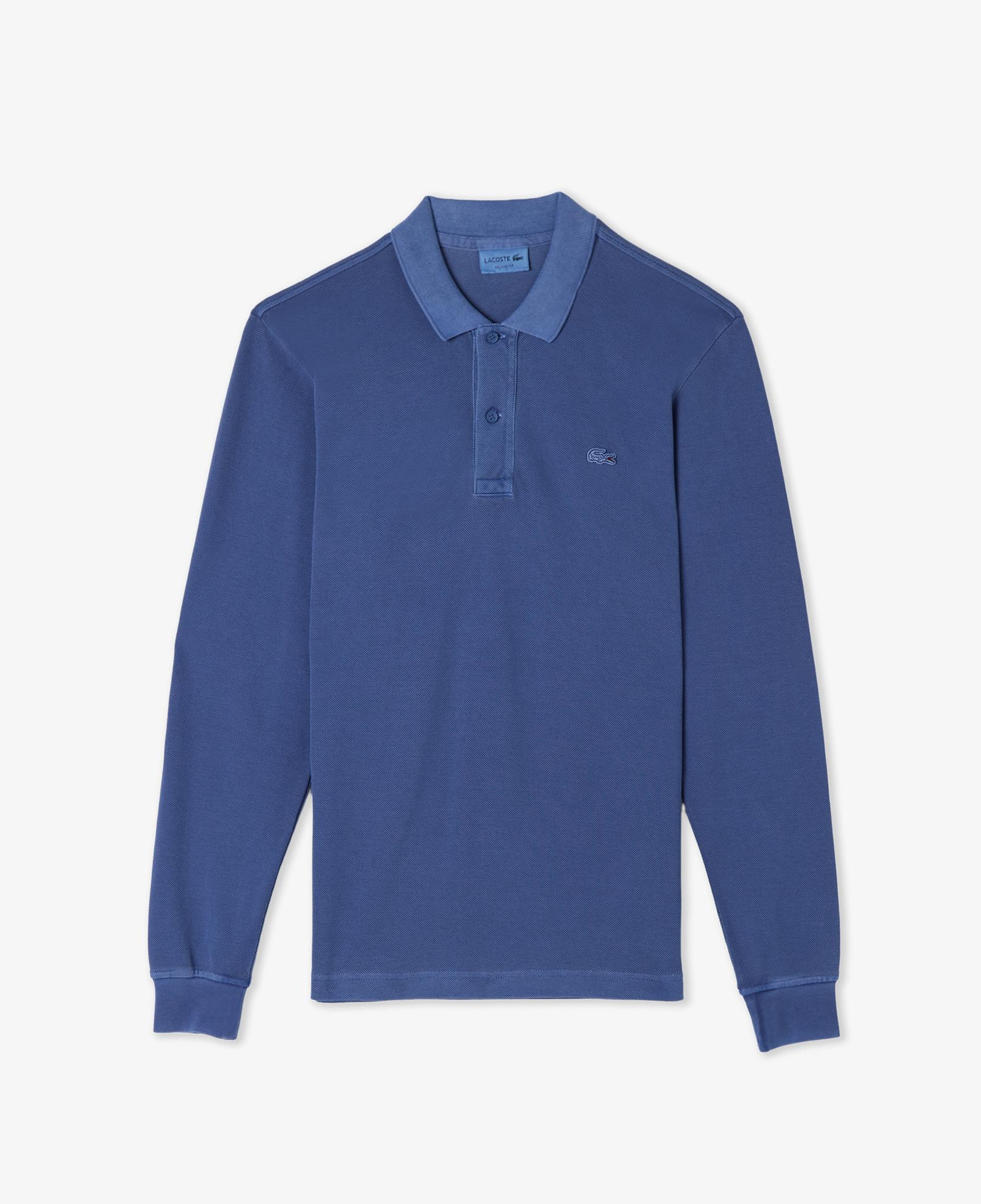 Erkek Relaxed Fit Uzun Kollu Lacivert Polo