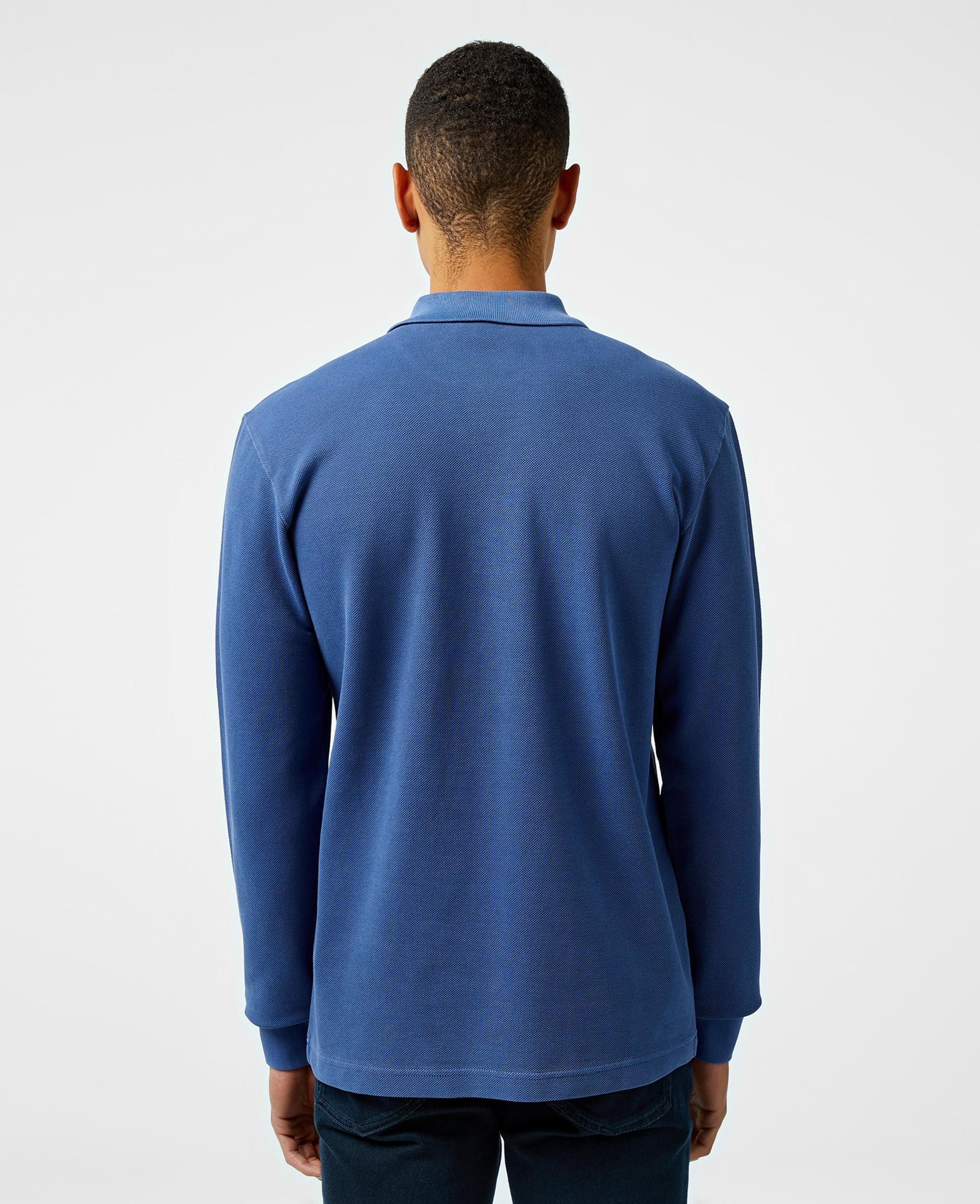 Erkek Relaxed Fit Uzun Kollu Lacivert Polo