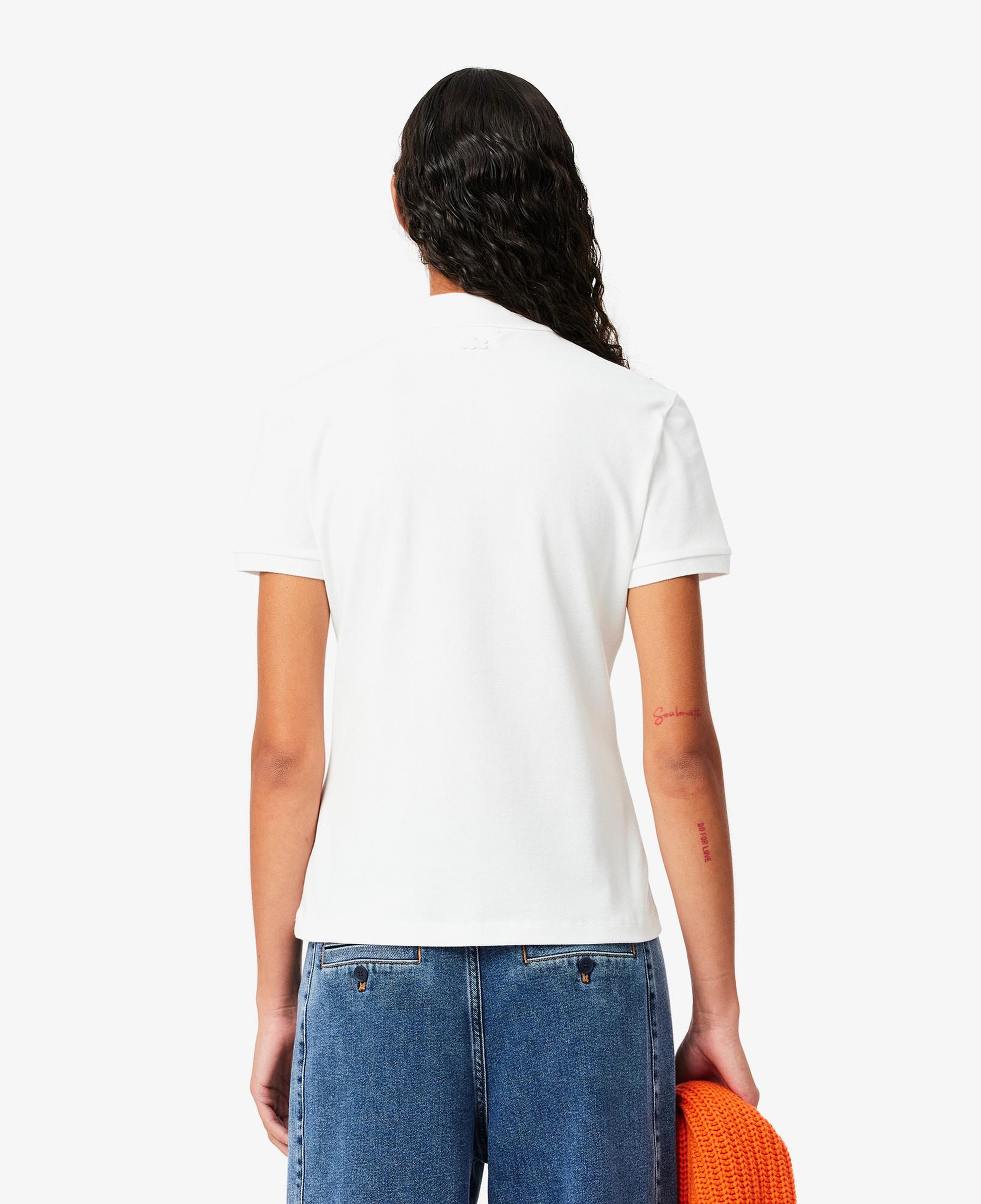 Kadın Slim Fit Beyaz Polo