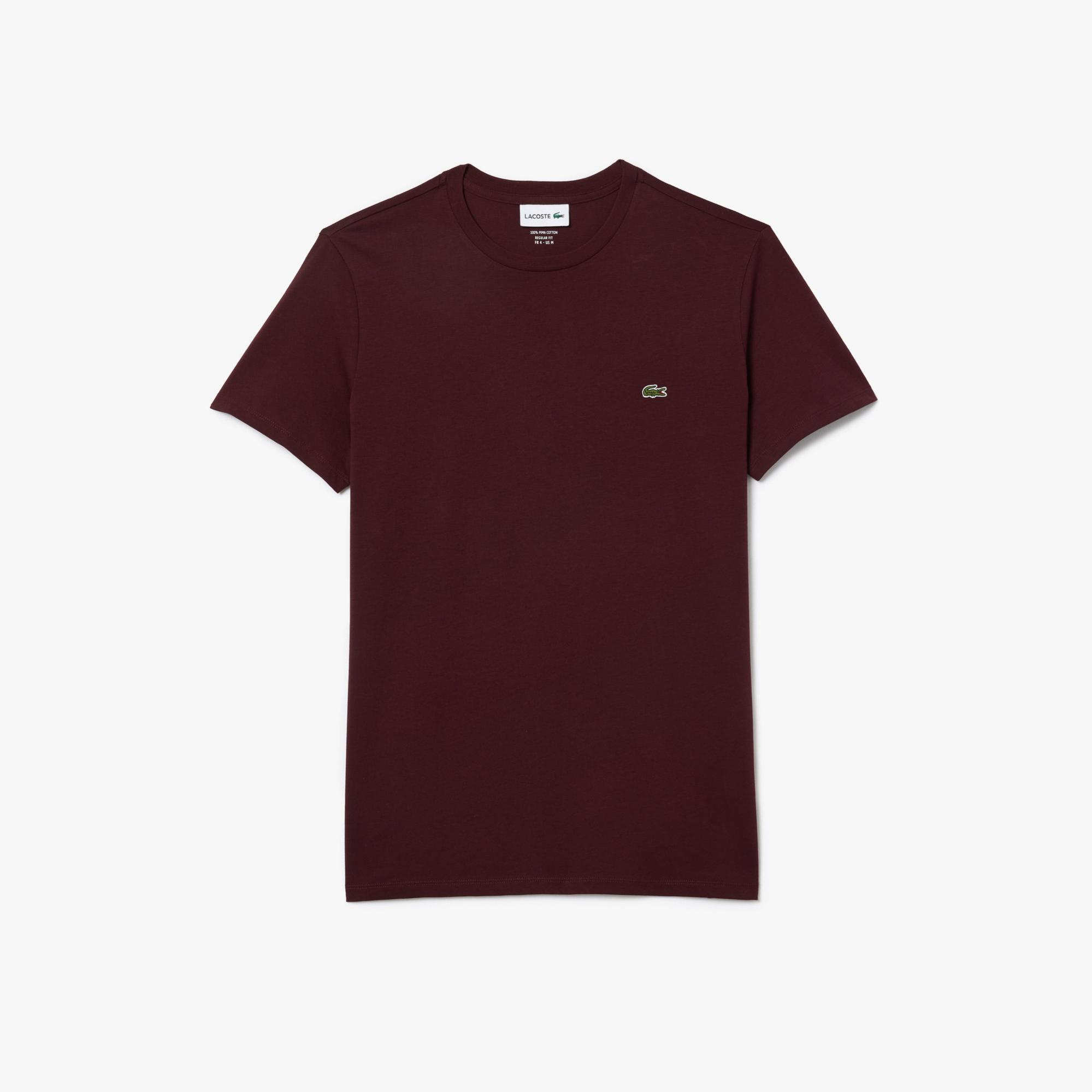 Erkek Regular Fit Bisiklet Yaka Bordo T-Shirt