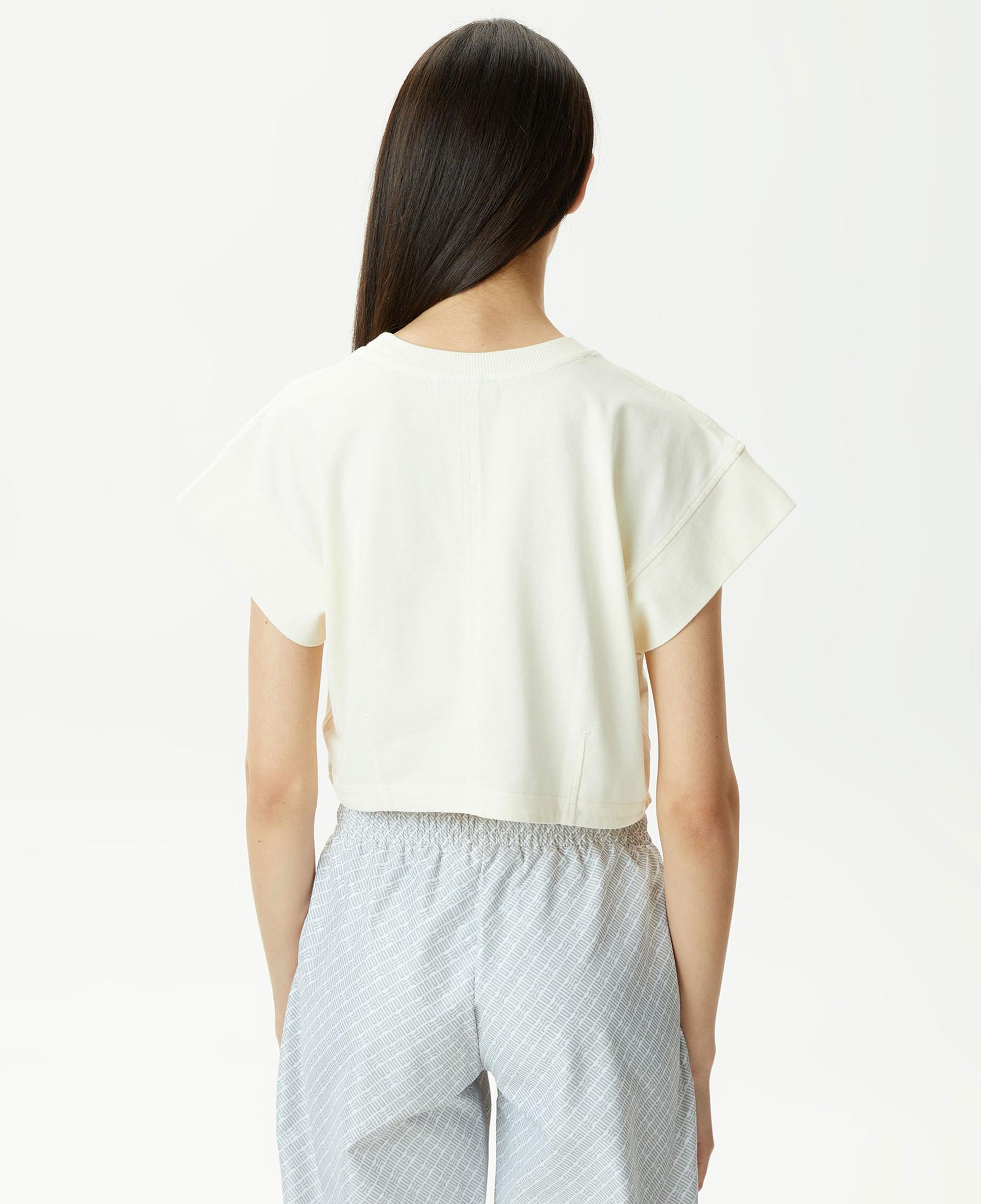 UNITED4 Classic Kadın Krem Crop T-Shirt