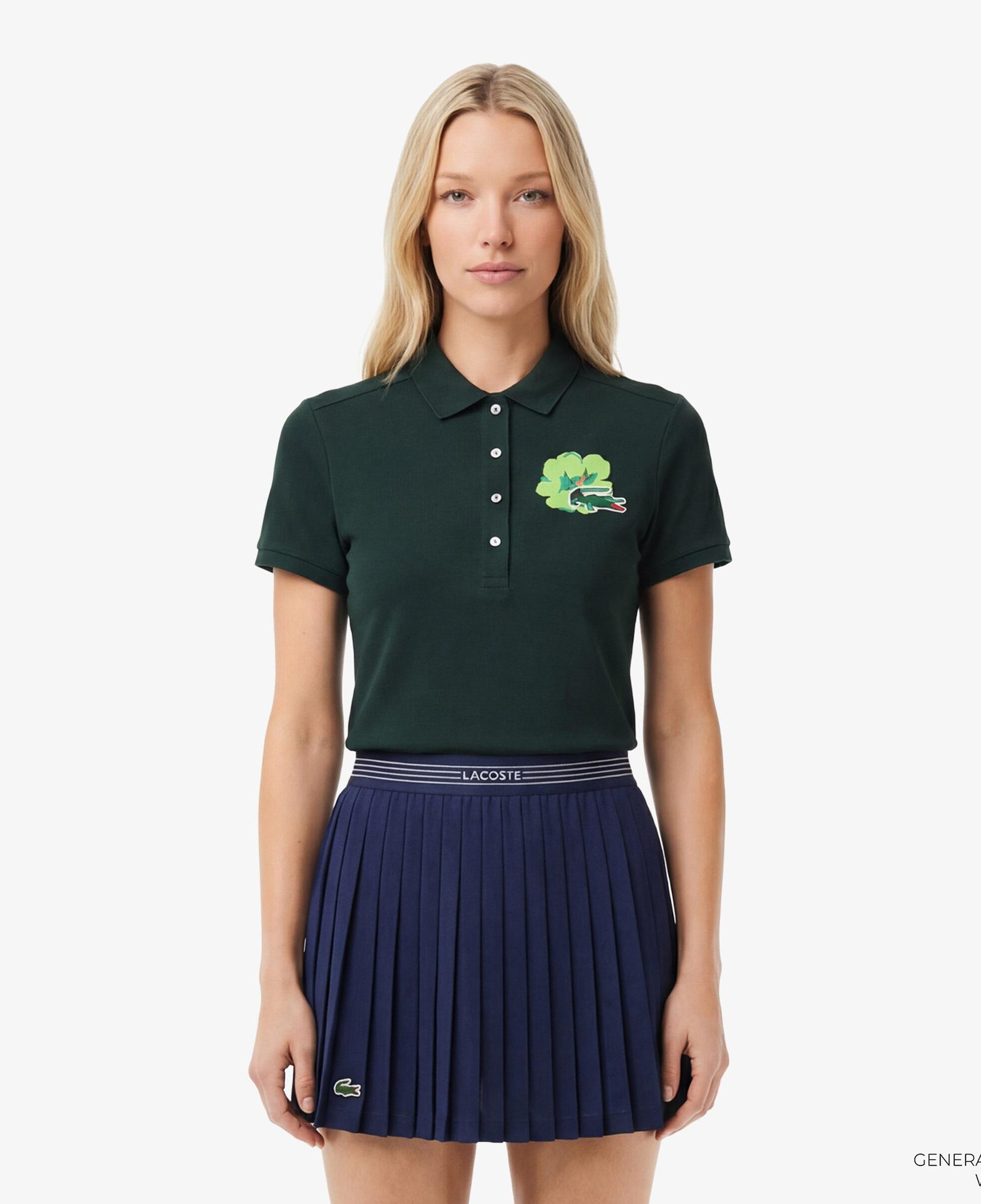 Kadın Slim Fit Koyu Yeşil Polo