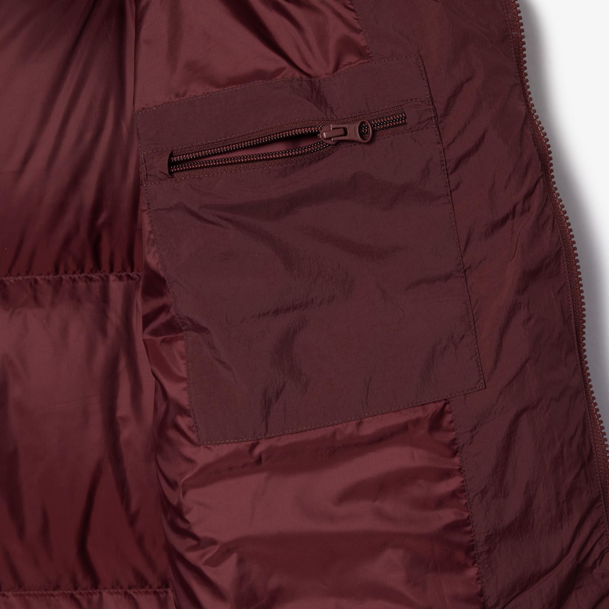 Kadın Oversize Fit Kapüşonlu Bordo Mont