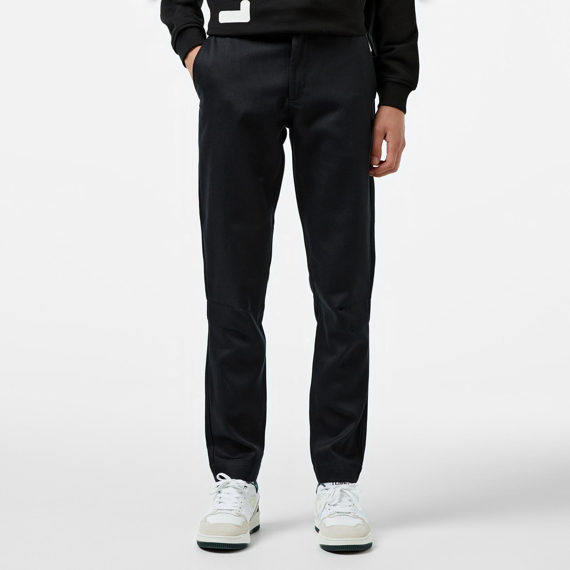 Erkek Straight Fit Chino Siyah Pantolon