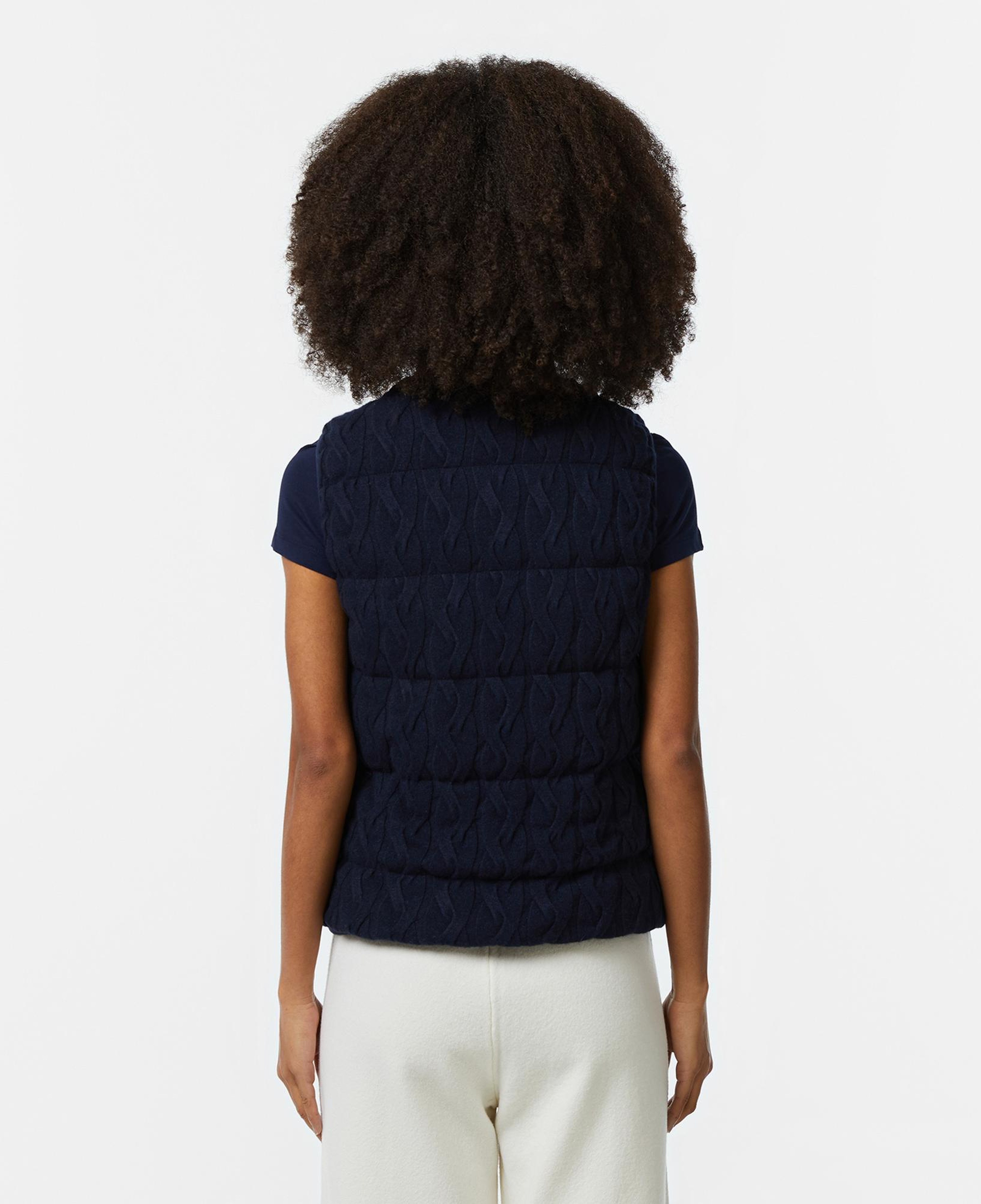 Kadın Kapitone Regular Fit Dik Yaka Çift Taraflı Lacivert Yelek