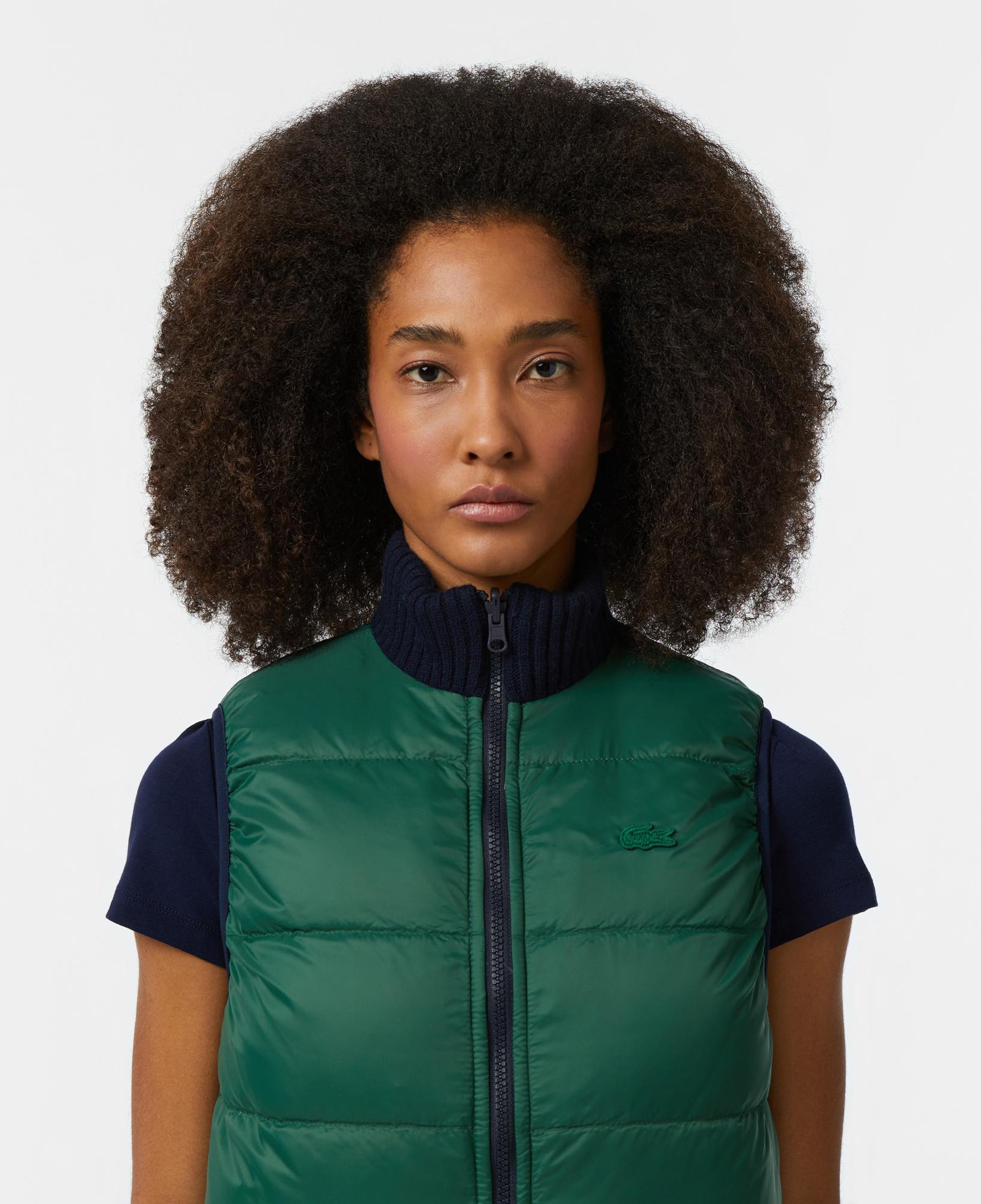 Kadın Kapitone Regular Fit Dik Yaka Çift Taraflı Lacivert Yelek