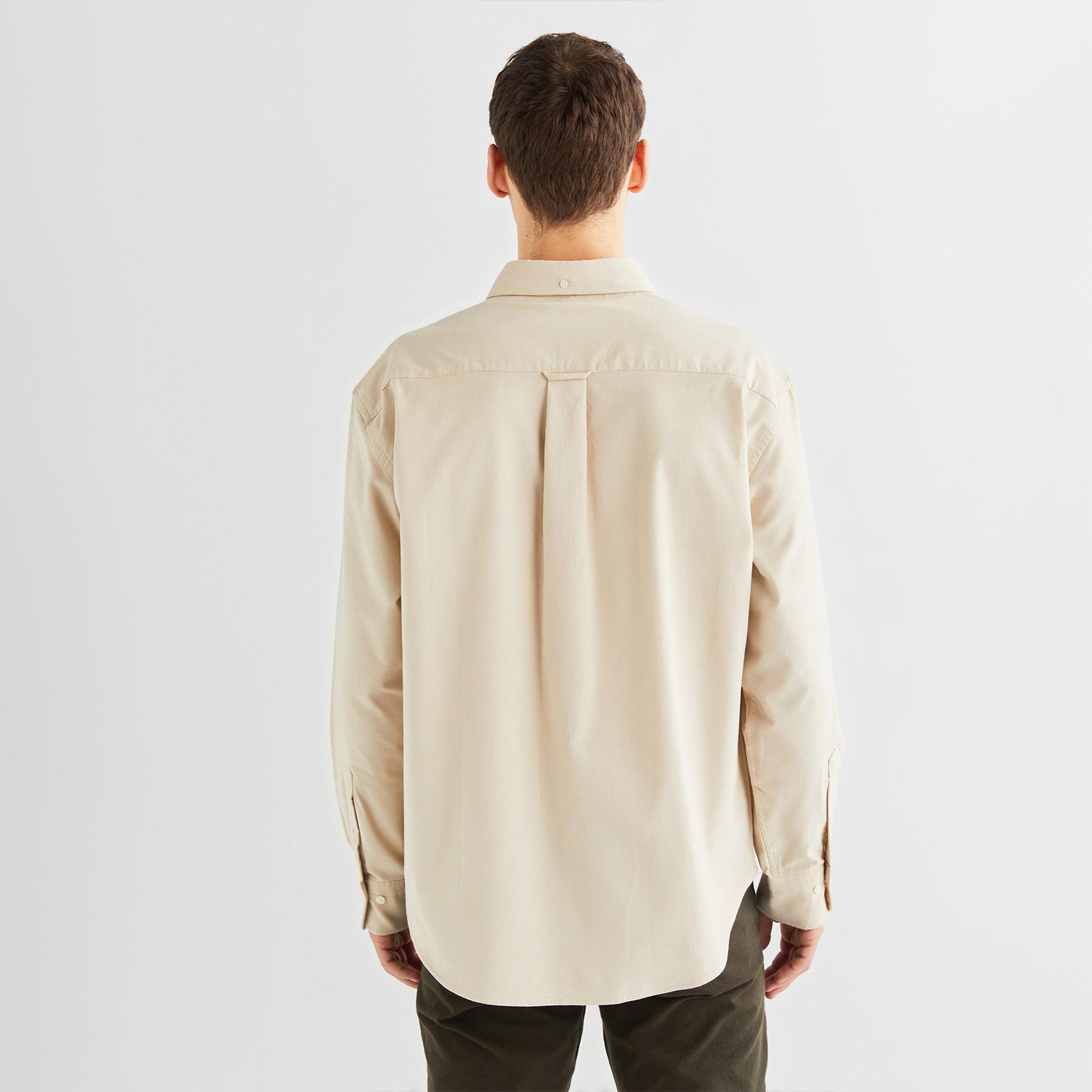 GANT Erkek Bej Relaxed Fit Düğmeli Yaka Gömlek