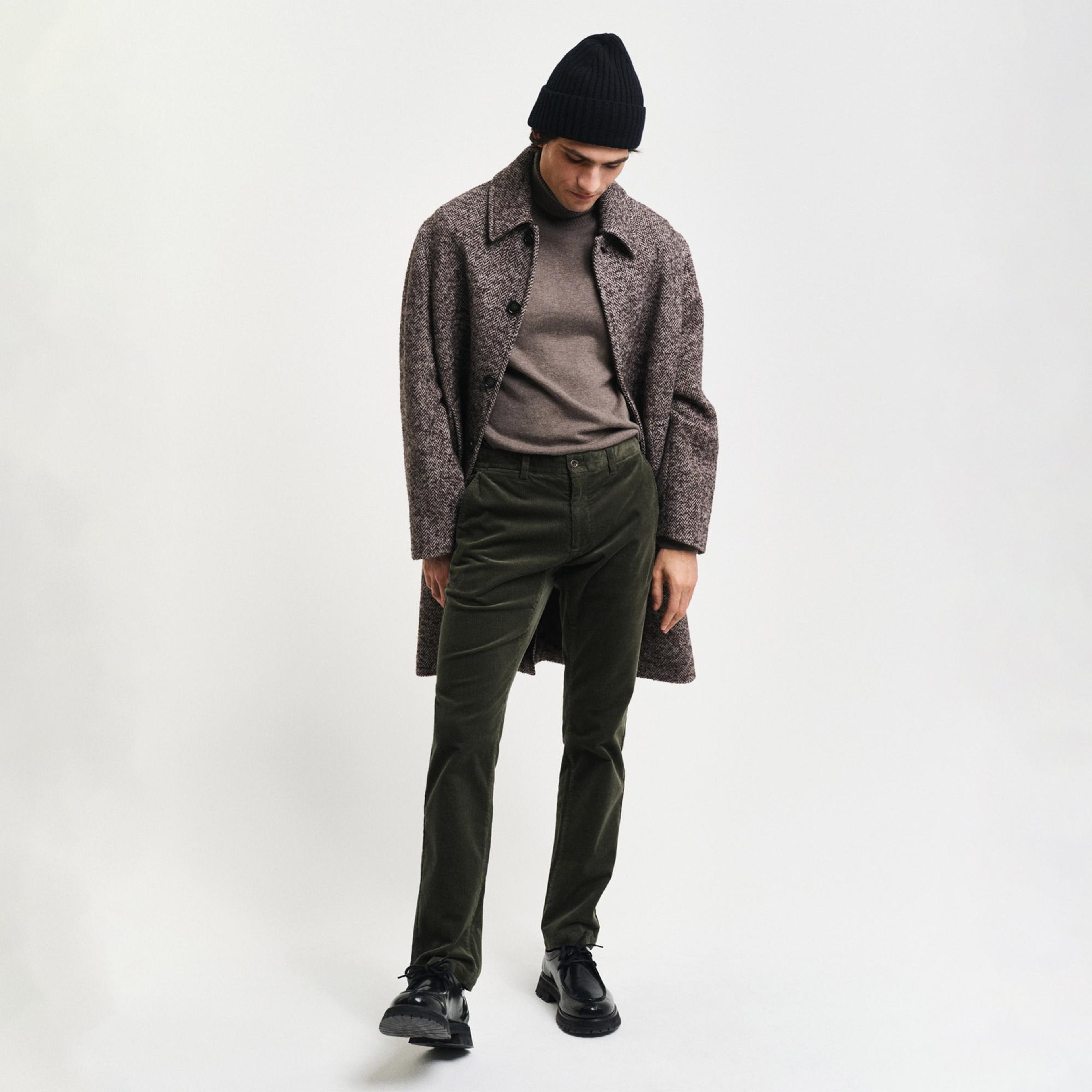 GANT Erkek Yeşil Slim Fit Pantolon