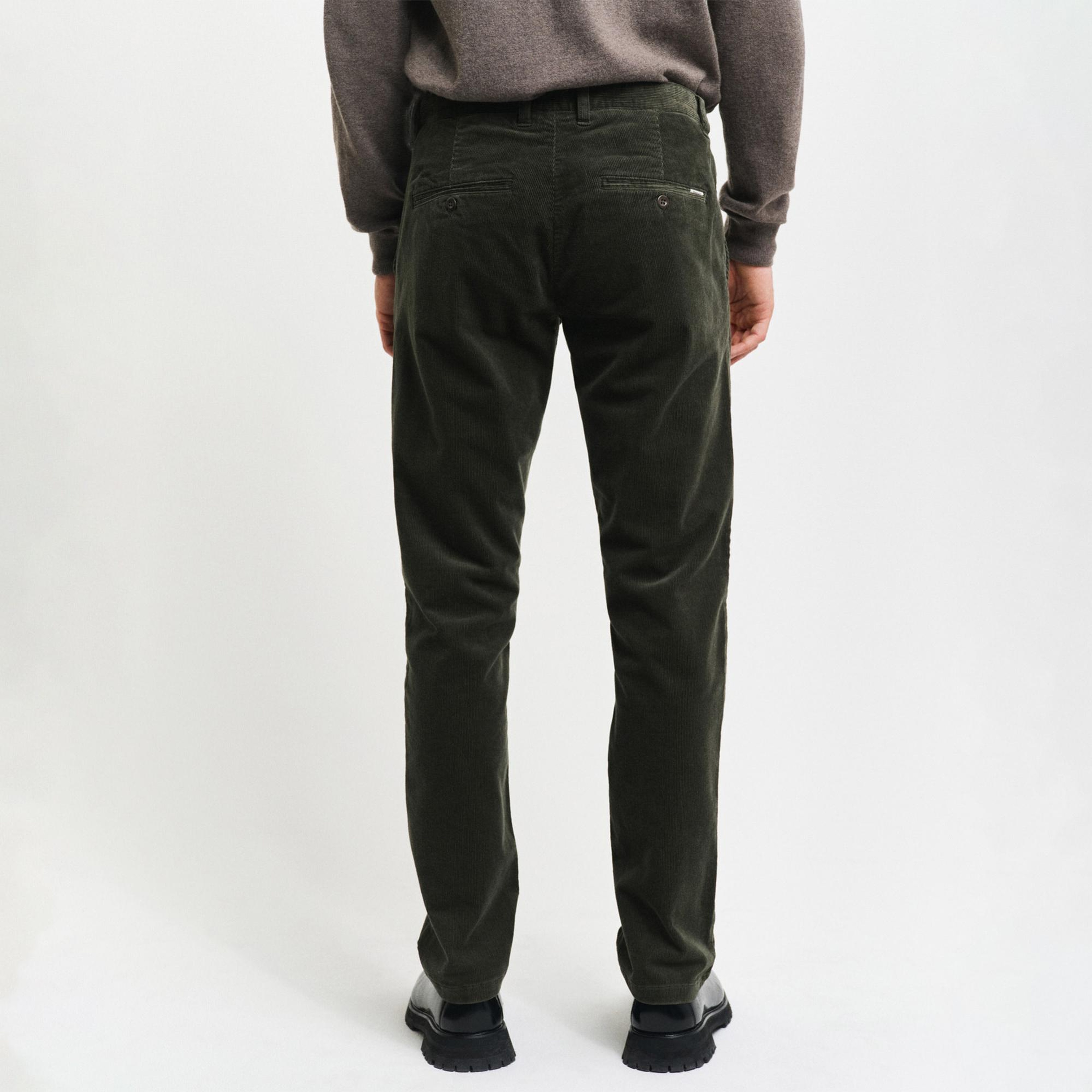 GANT Erkek Yeşil Slim Fit Pantolon