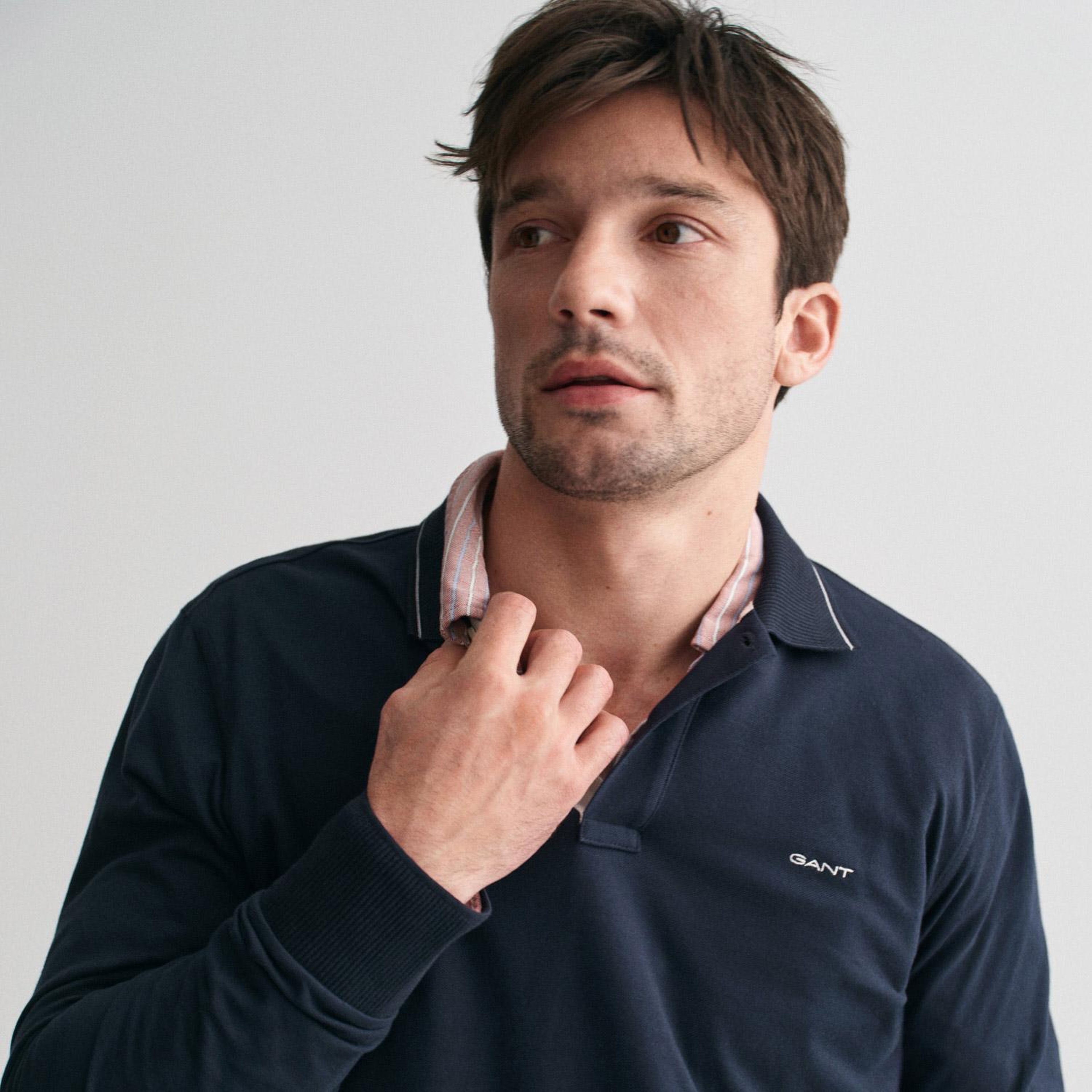 GANT Erkek Lacivert Regular Fit Polo