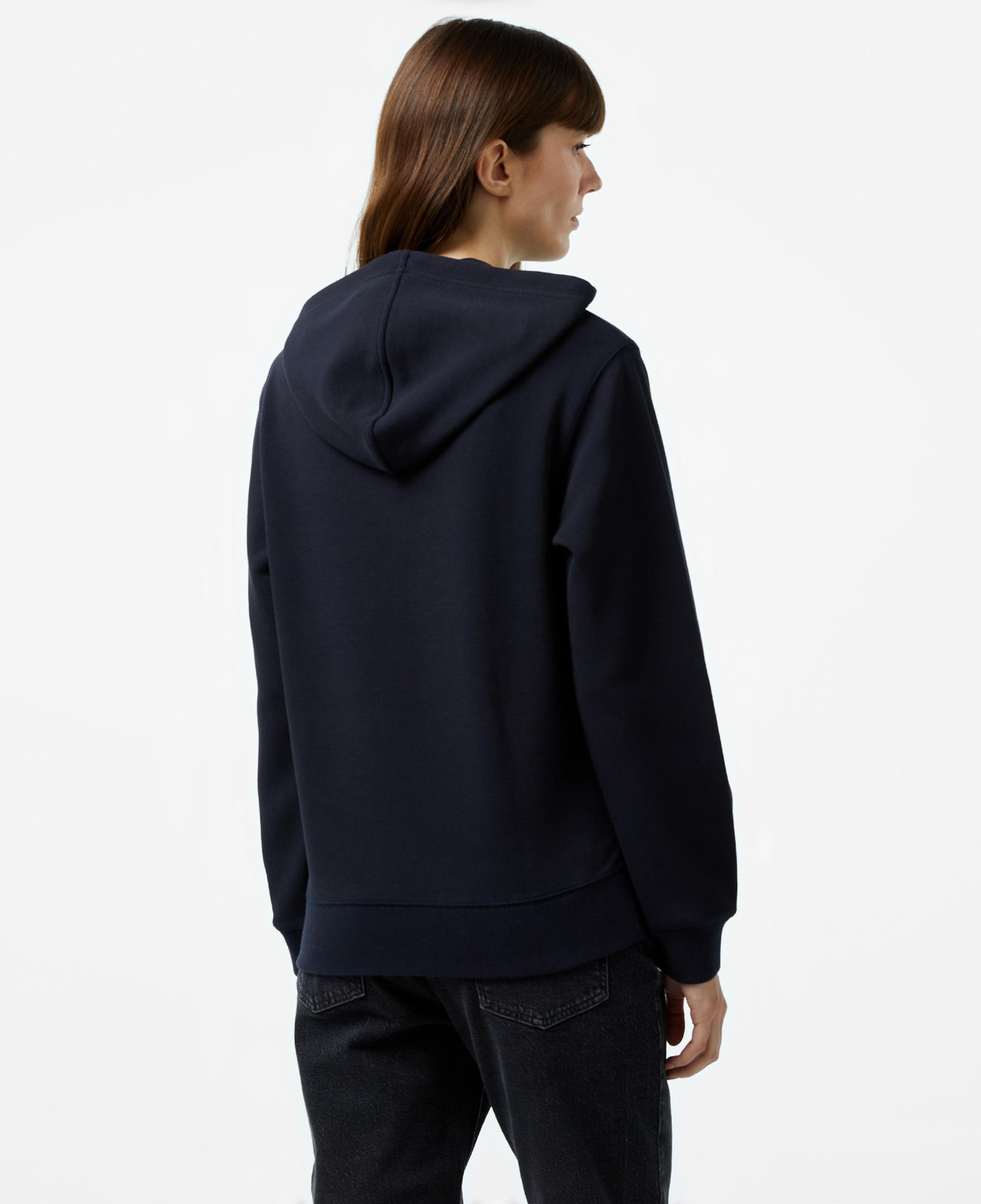 Kadın Regular Fit Kapüşonlu Lacivert Sweatshirt