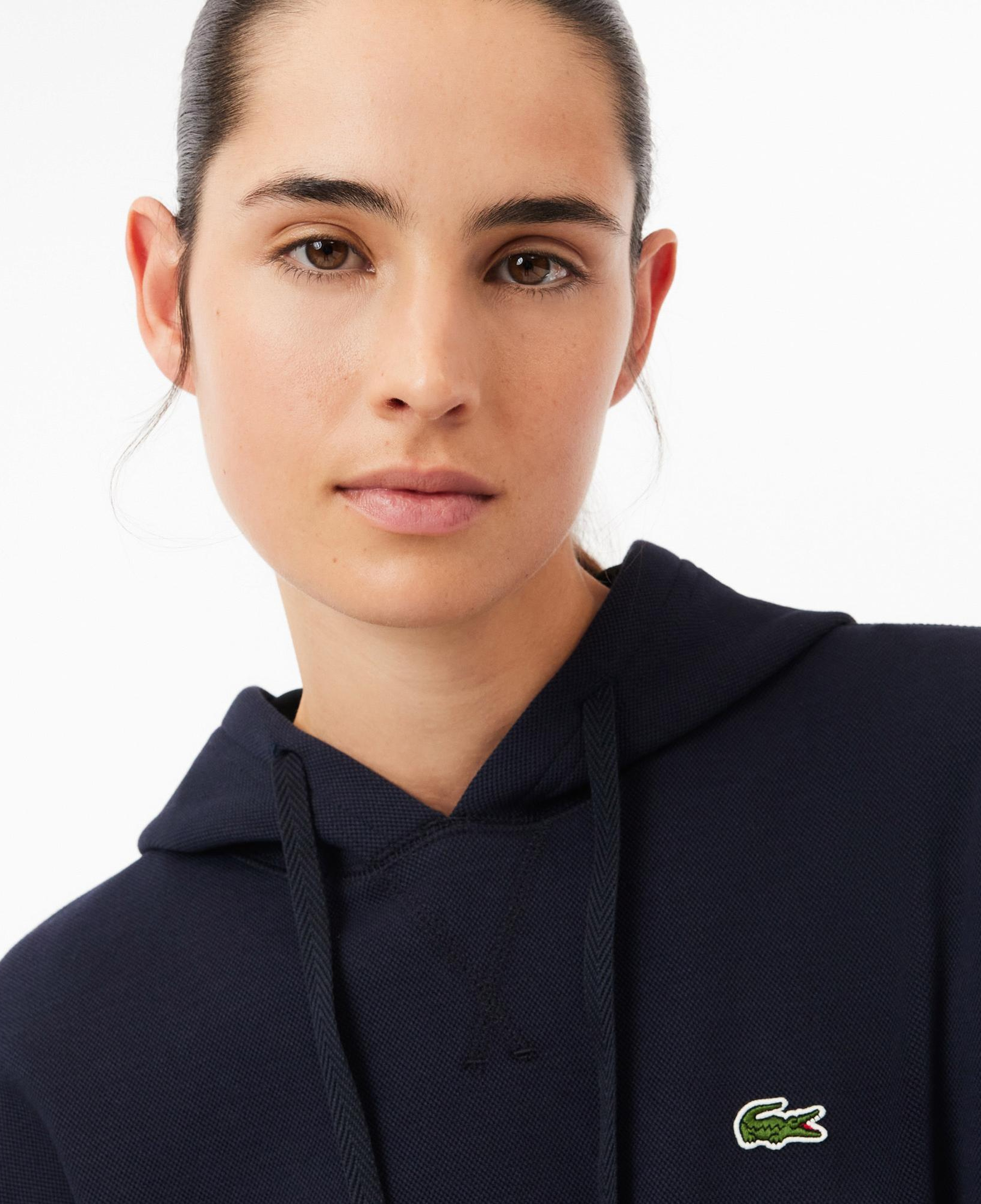 Kadın Regular Fit Kapüşonlu Lacivert Sweatshirt