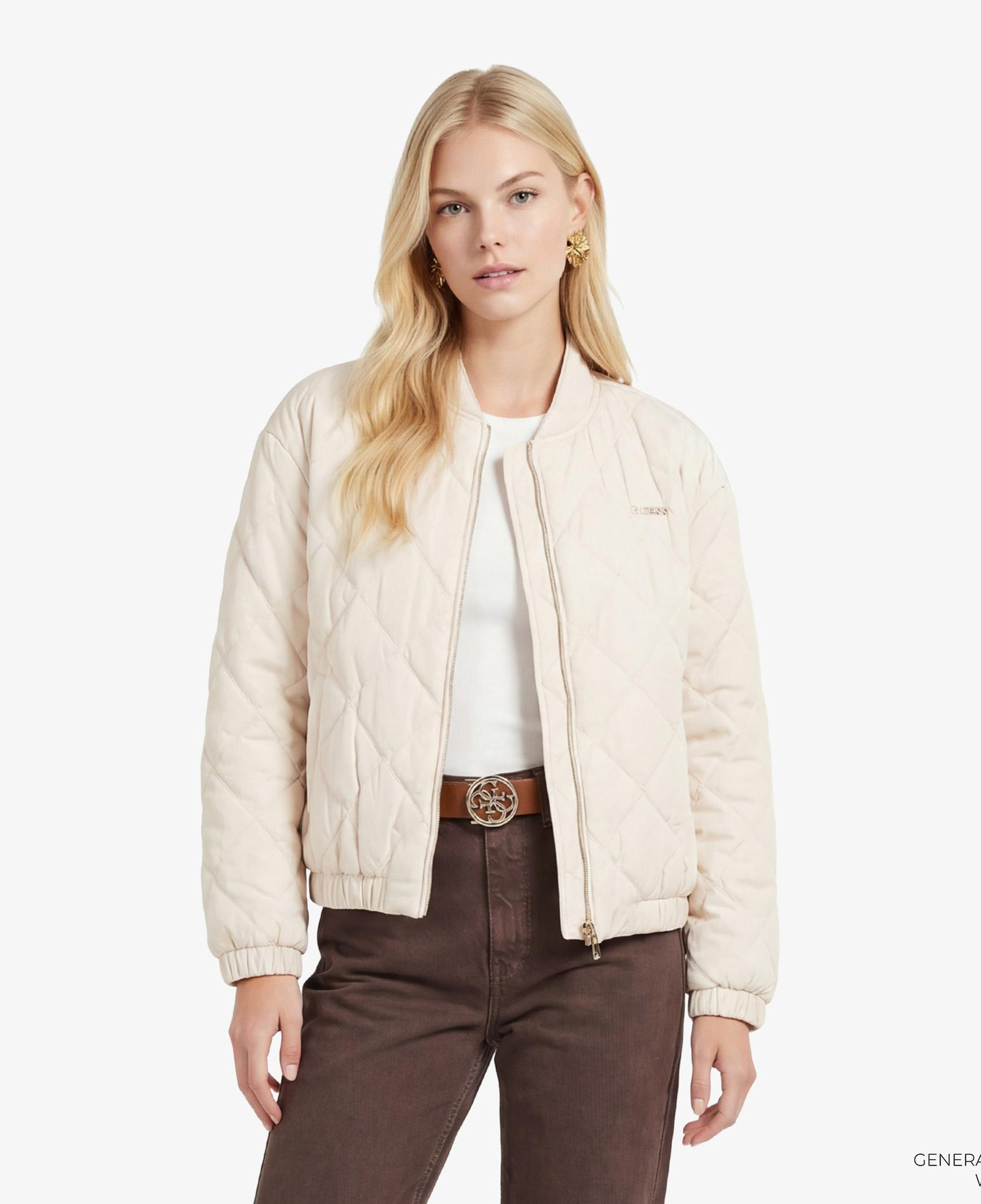 Guess Cecilia Aktif Kadın Krem Rengi Mont