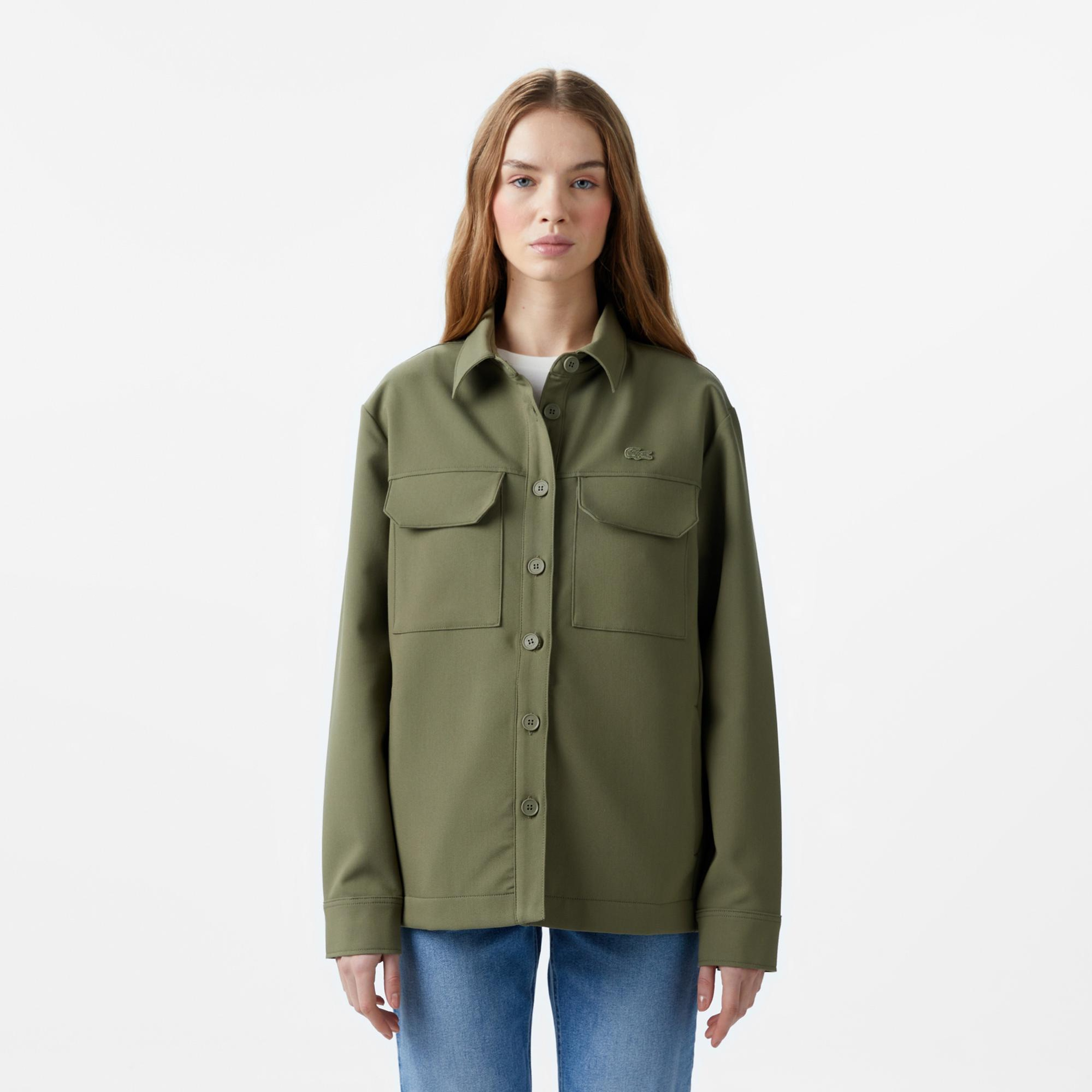 Kadın Regular Fit Haki Gömlek