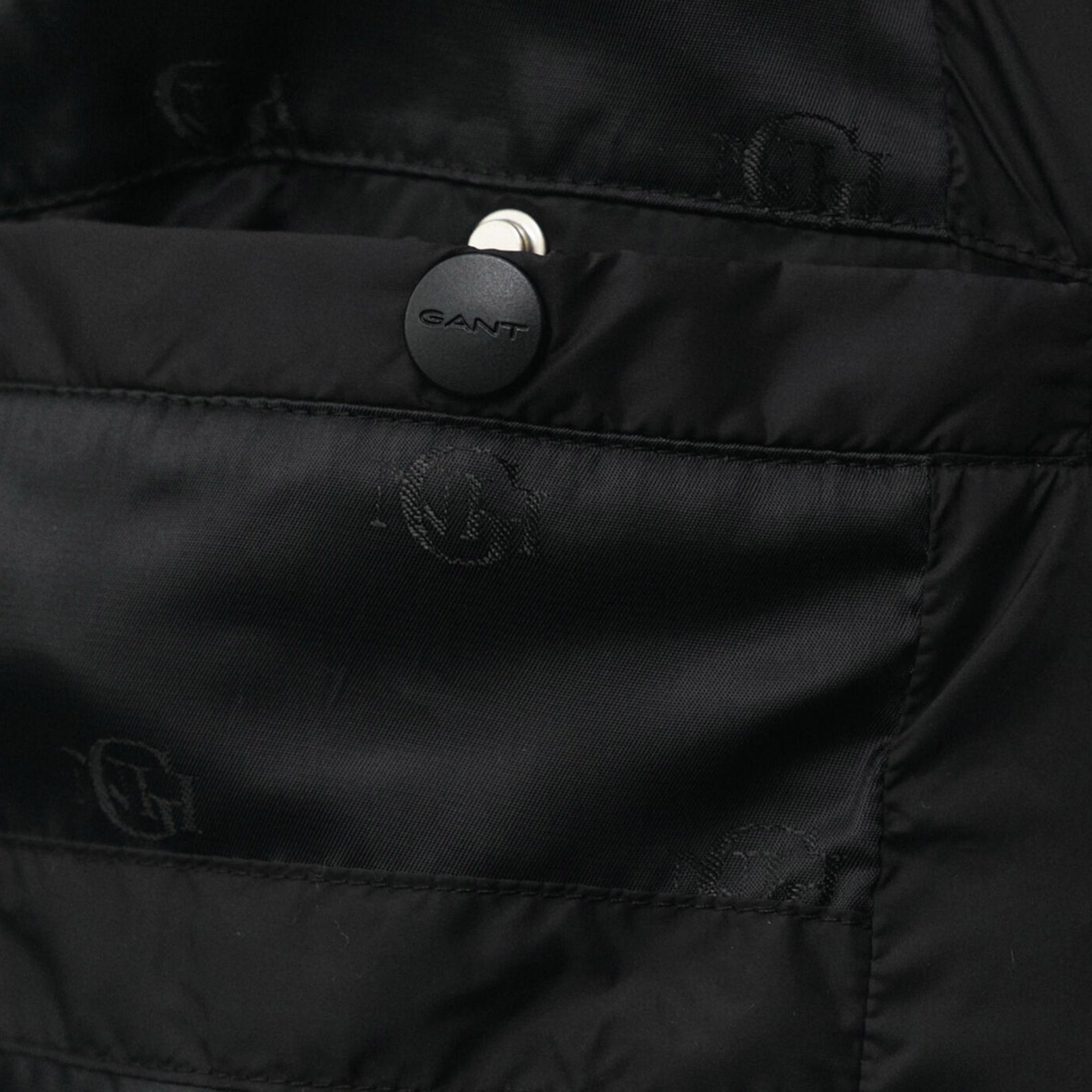 GANT Kadın Siyah Relaxed Fit Kapüşonlu Mont