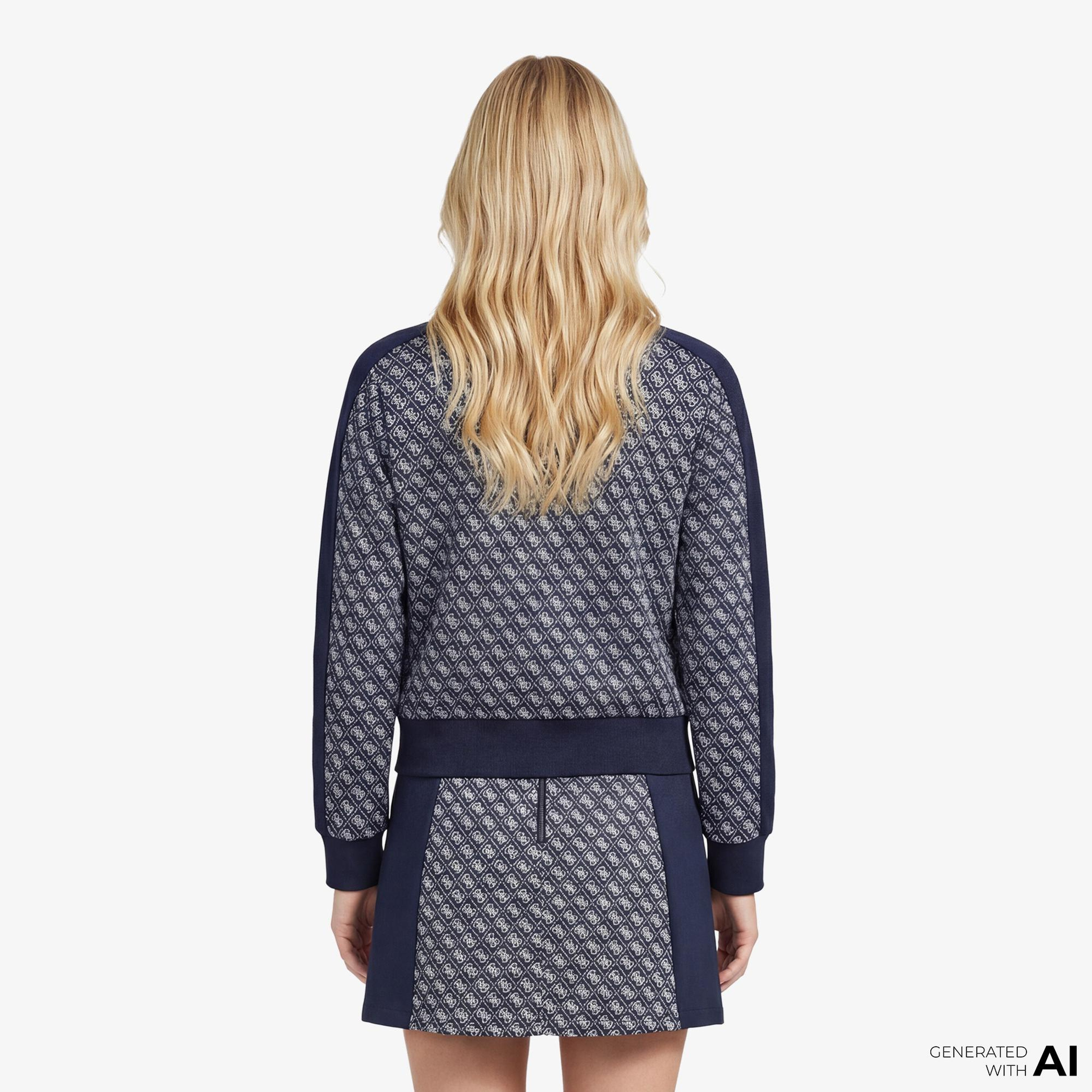 Guess Maya Aktif Kadın Lacivert Sweatshirt